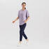 Breathable long Women's Gym Pants 100 -Steel Blue