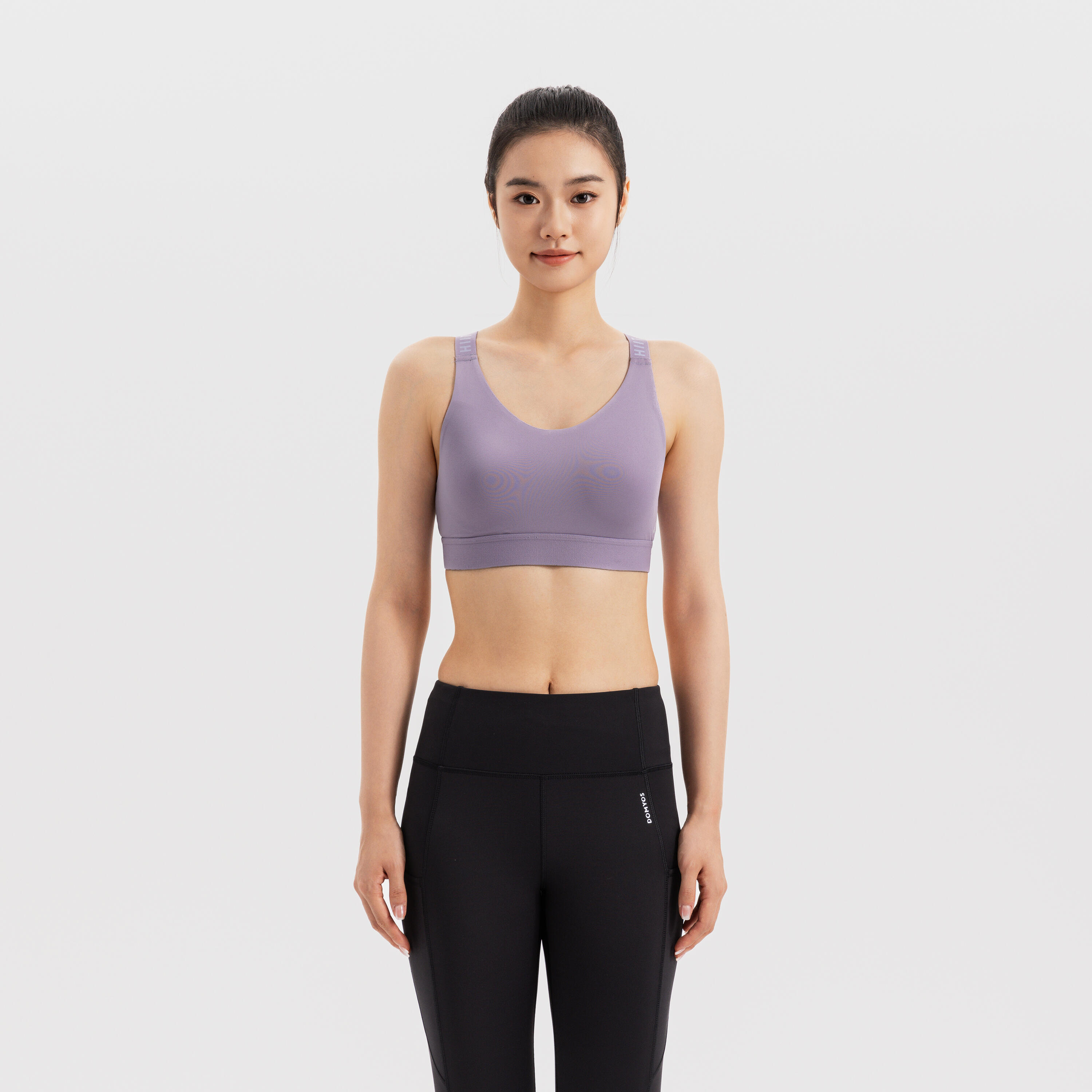 Kiprun Women's High-Impact X-Back Sports Bra 900 - Purple