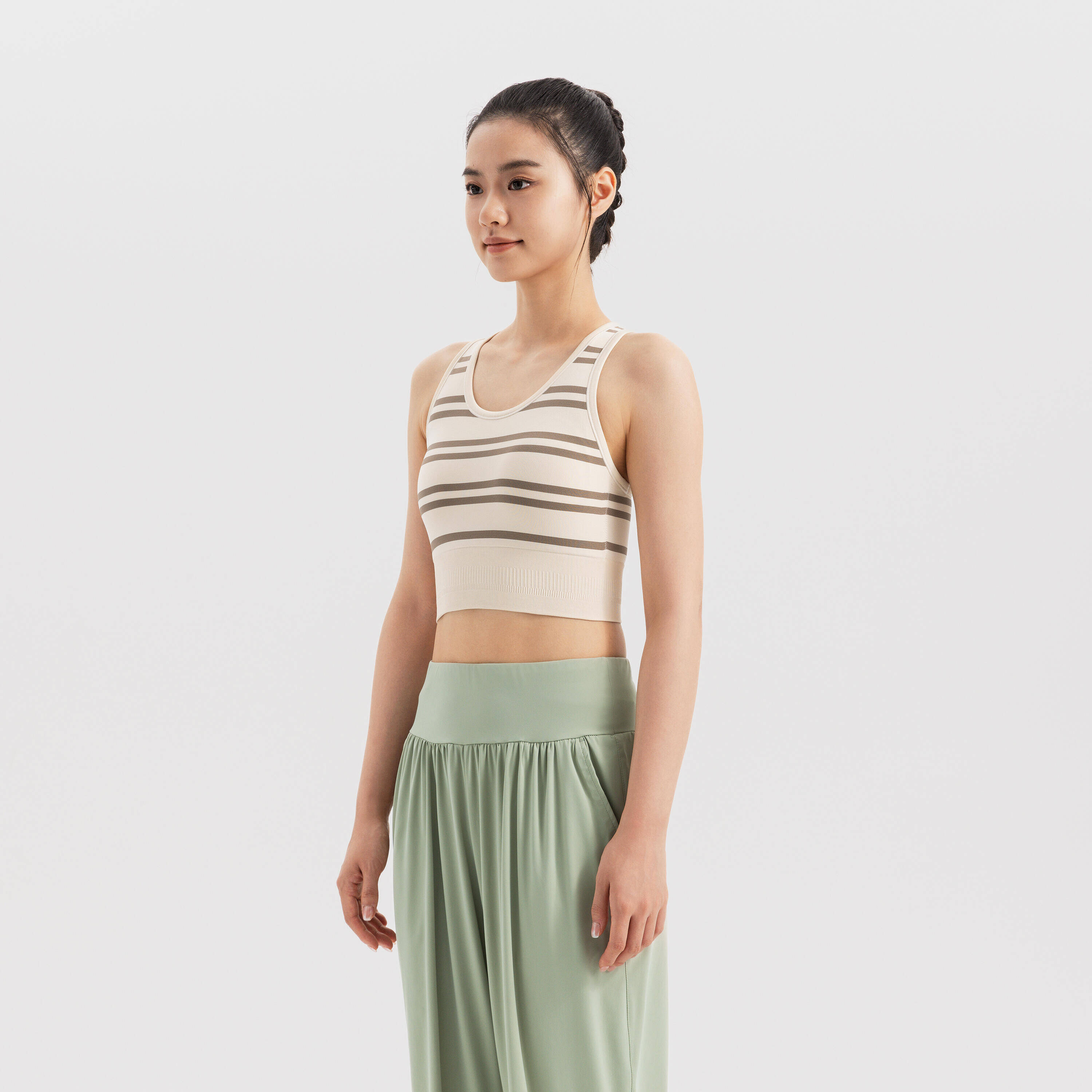 Soft Cotton Loose-fit Pant 520 SAGE GREEN -  5
