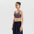 Women's High Support Zipped Sports Bra with Cups - Brown