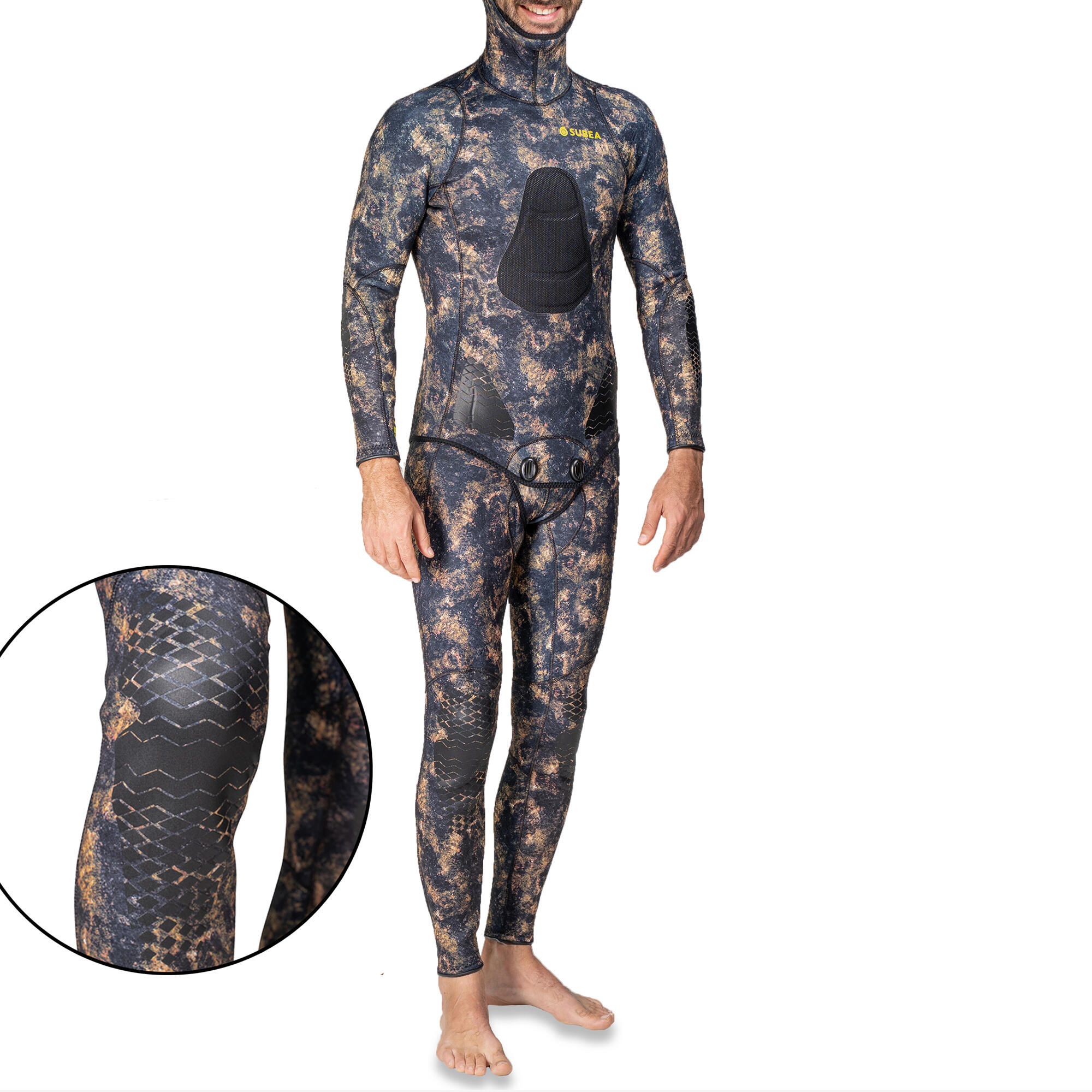 Pantalon néoprène refendu 3mm camouflage de chasse sous-marine apnée 5/5