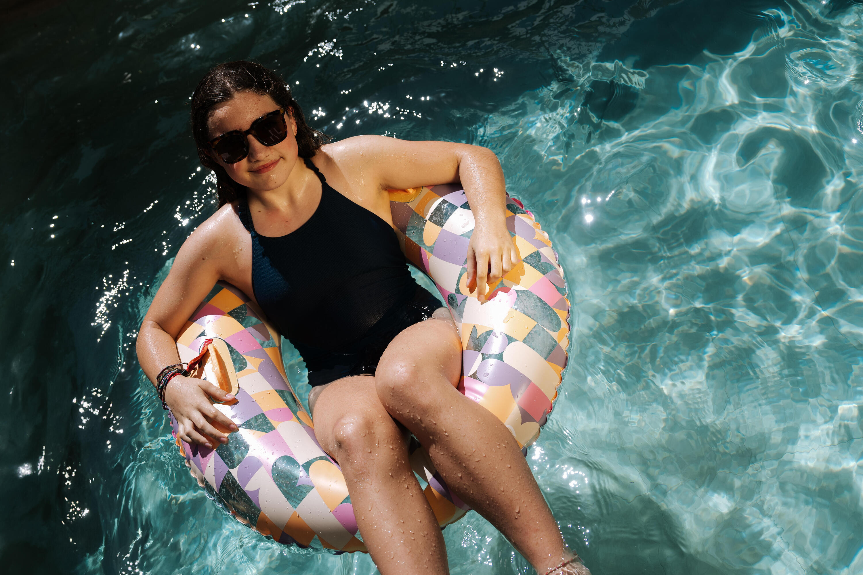Flotador Piscina Allpop Transparente Hinchable Asas Tamaño Grande 92 cm 7/8