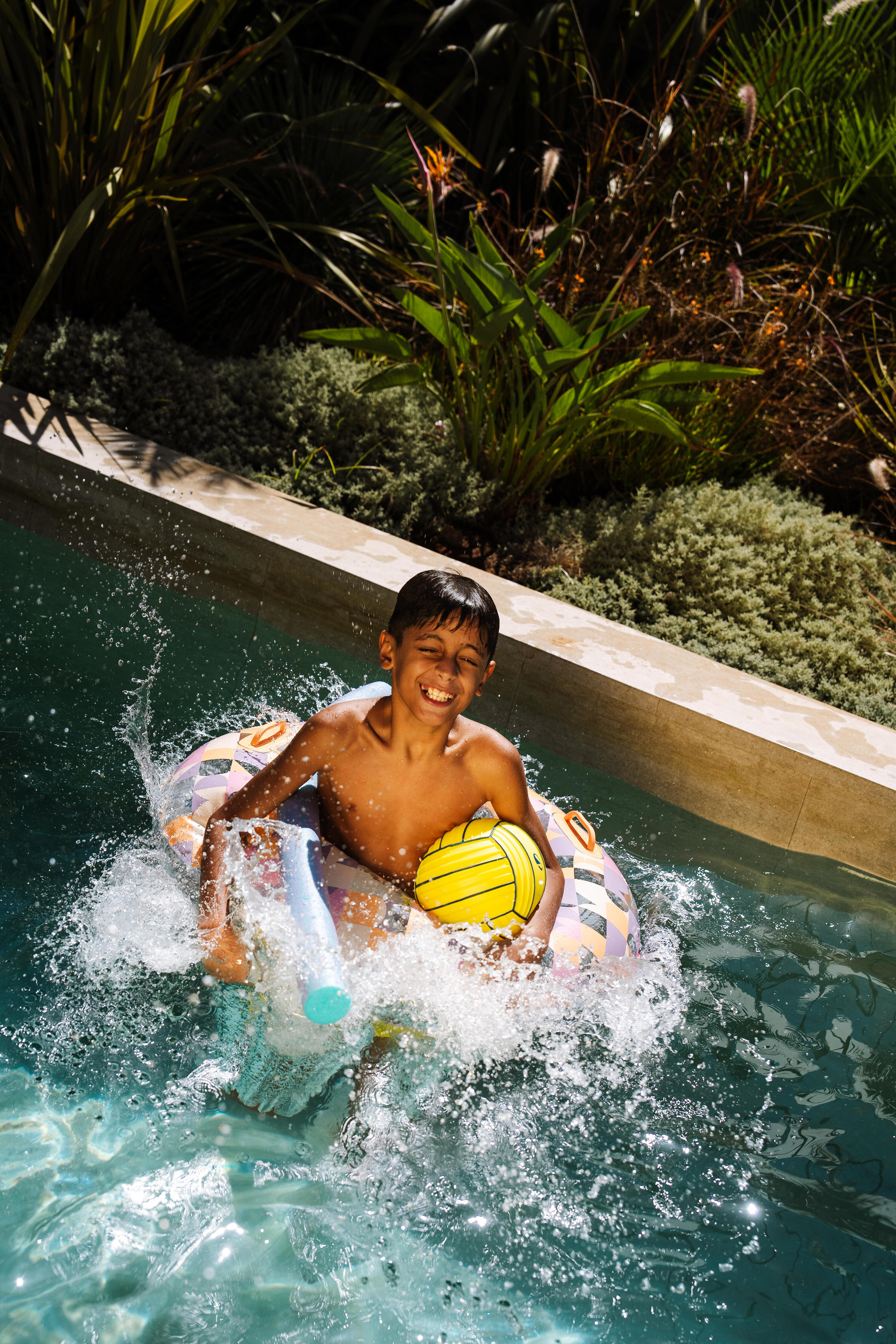 Pallone grande piscina GRIP 100 giallo 8/10