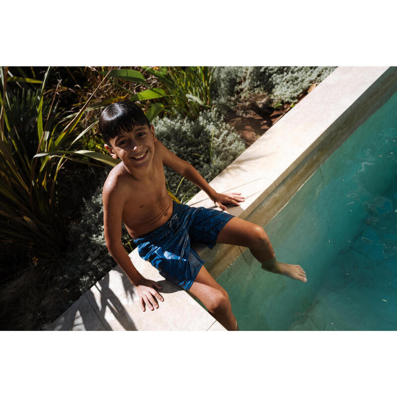 Short de bain long natation Garçon - 100 Atao Bleu