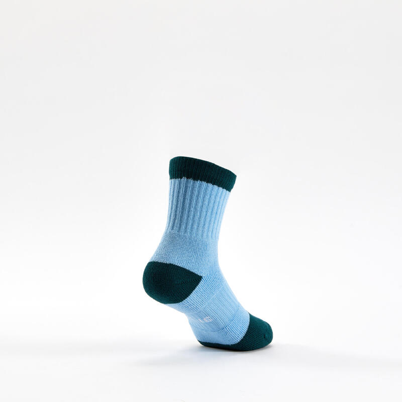 Hohe Tennissocken Kinder Decathlon RS 500  weiss blau 3er-Pack