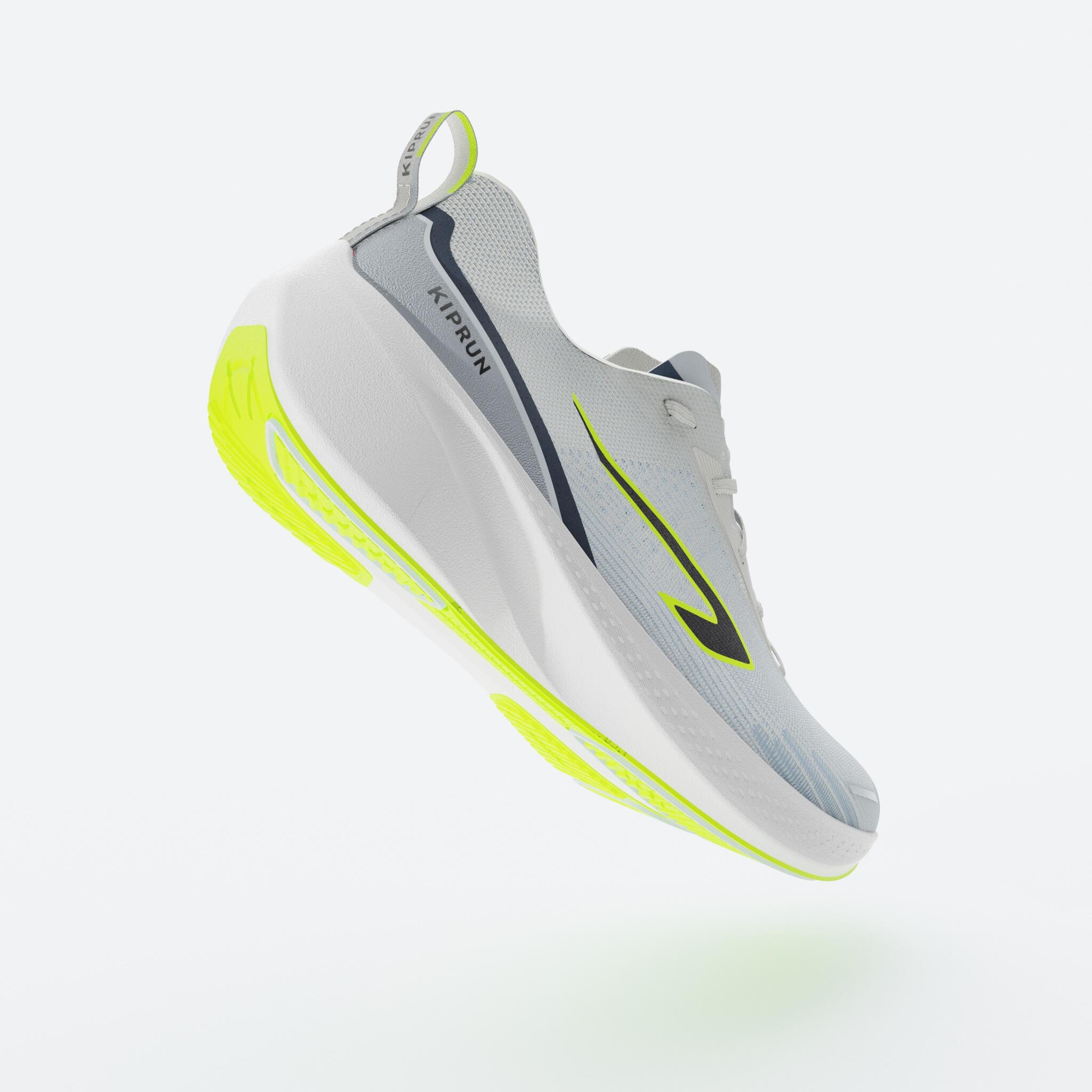 Hardloopschoenen voor heren Cushion 500 wit geel 3/8