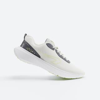 Men Running Shoes Superior Grip Cushioned Upto 10km/week, Jogflow - Cotton White