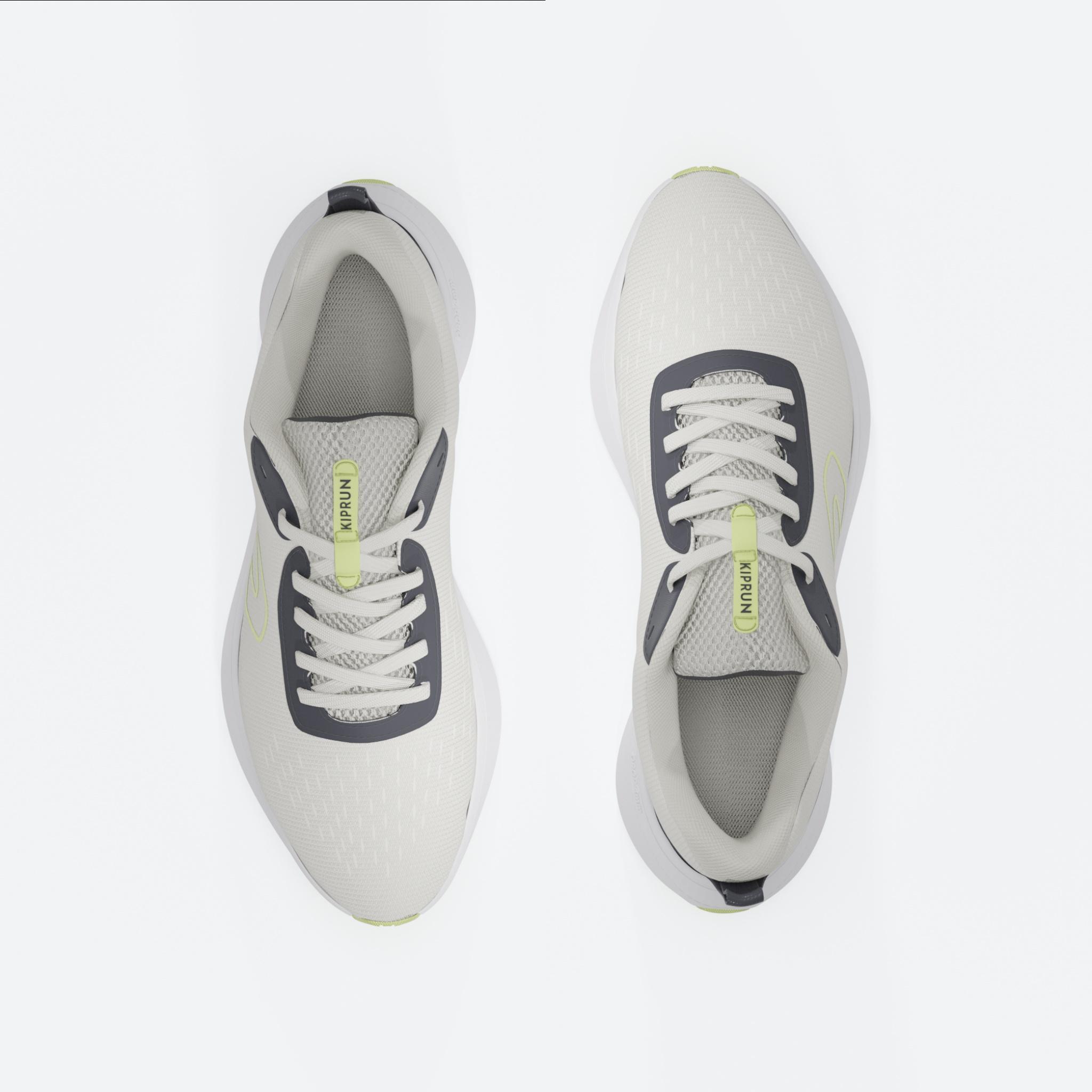 Men Running Shoes Superior Grip Cushioned Upto 10km/week, Jogflow - Cotton White