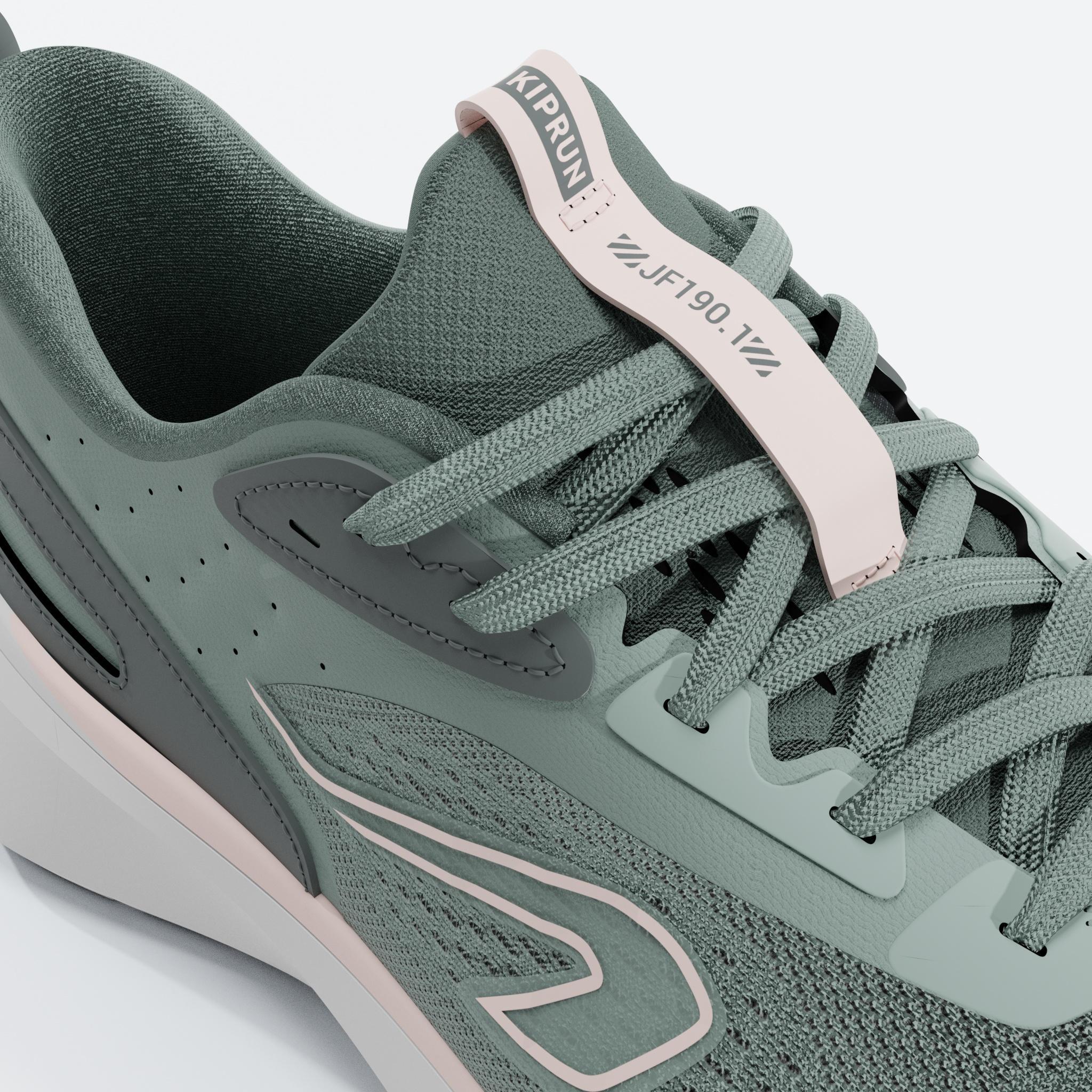 Kiprun Jogflow 190.1 Women's Running Shoes - Green/Pink