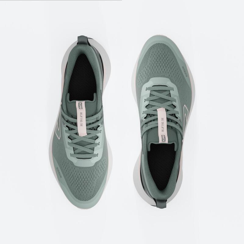 Chaussures de Running Femme, Kiprun Jogflow 190.1 Vert Rose
