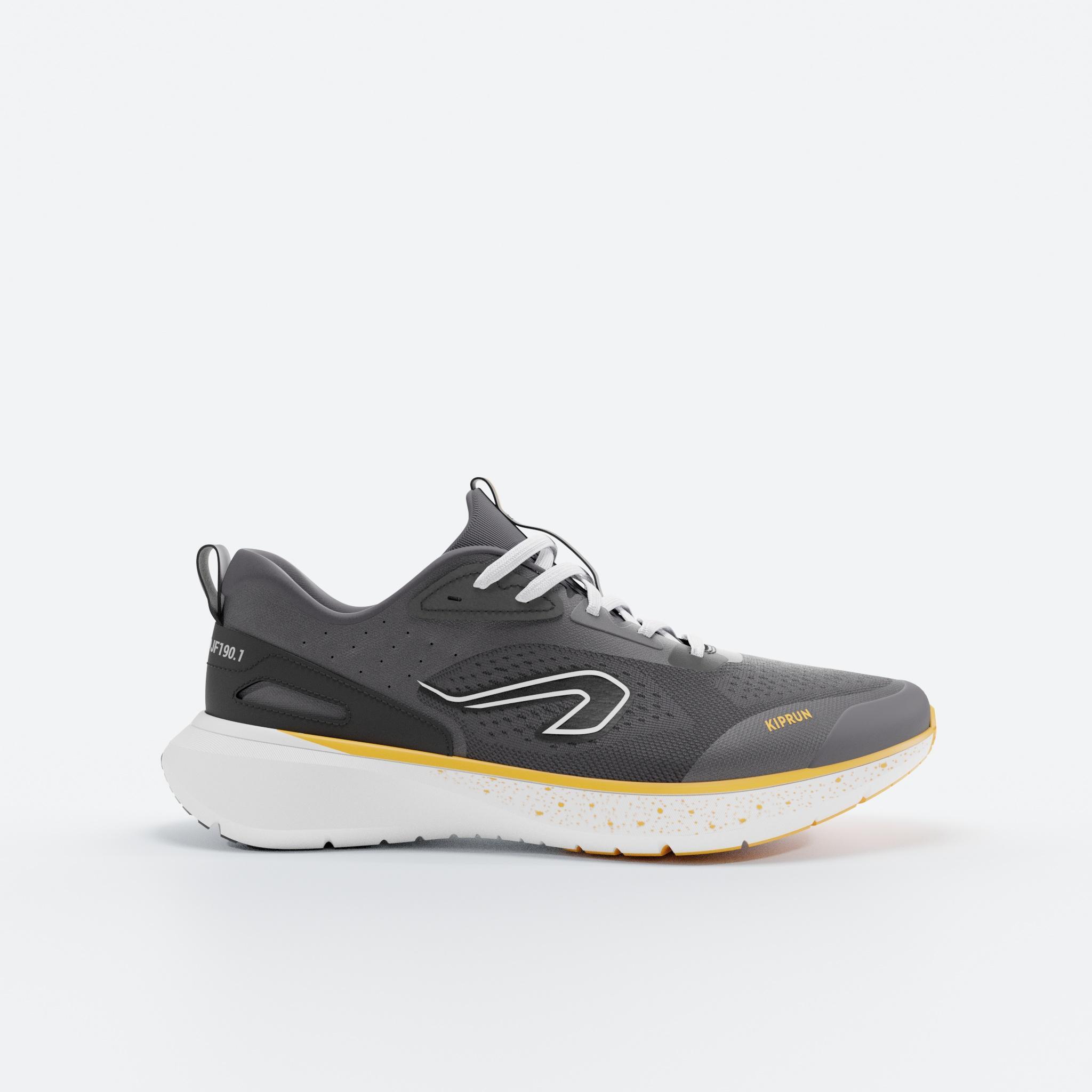 Men Running Shoes Superior Grip Cushioned Upto 20km/week, Jogflow 190.1 - Grey