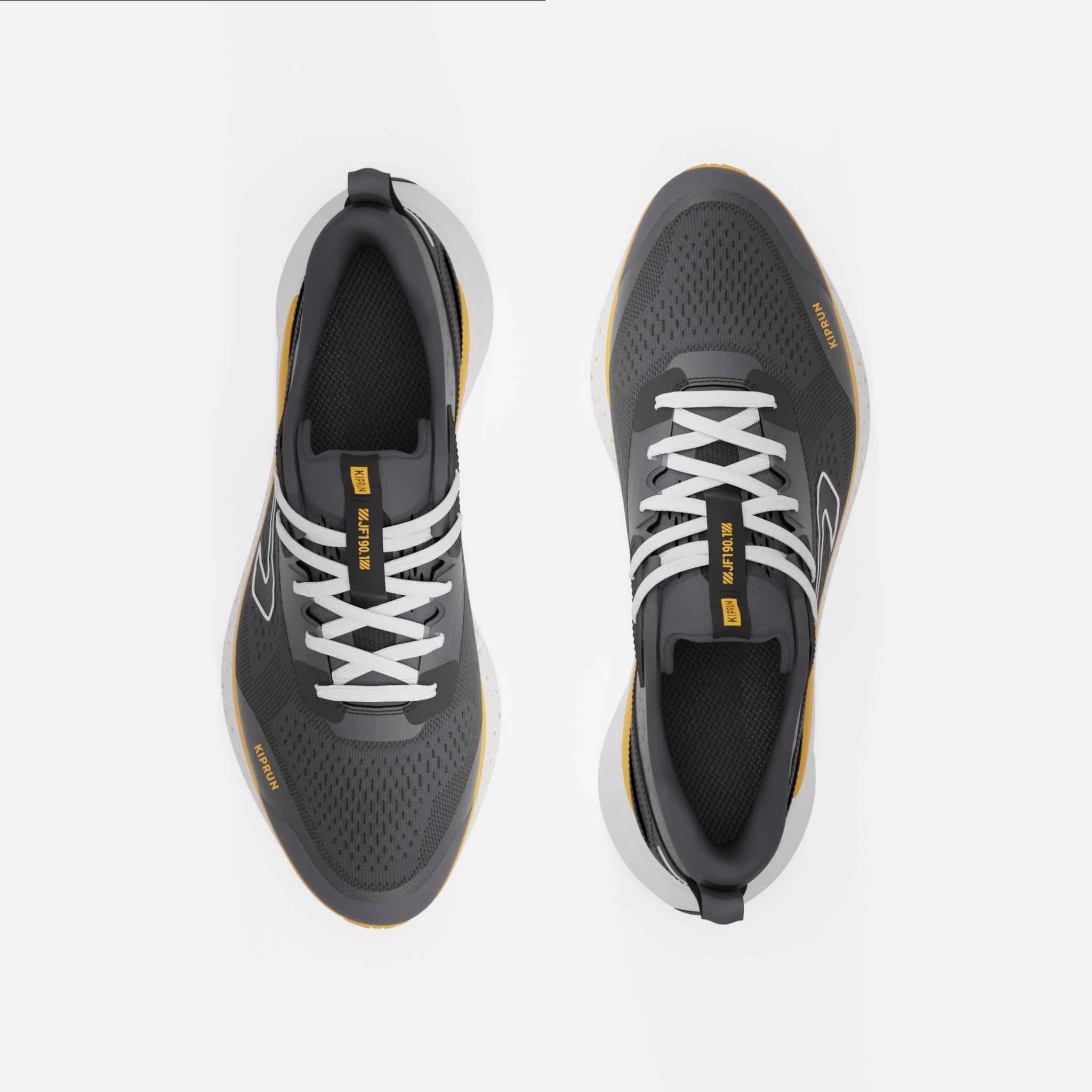 Men Running Shoes Superior Grip Cushioned Upto 20km/week, Jogflow 190.1 - Grey