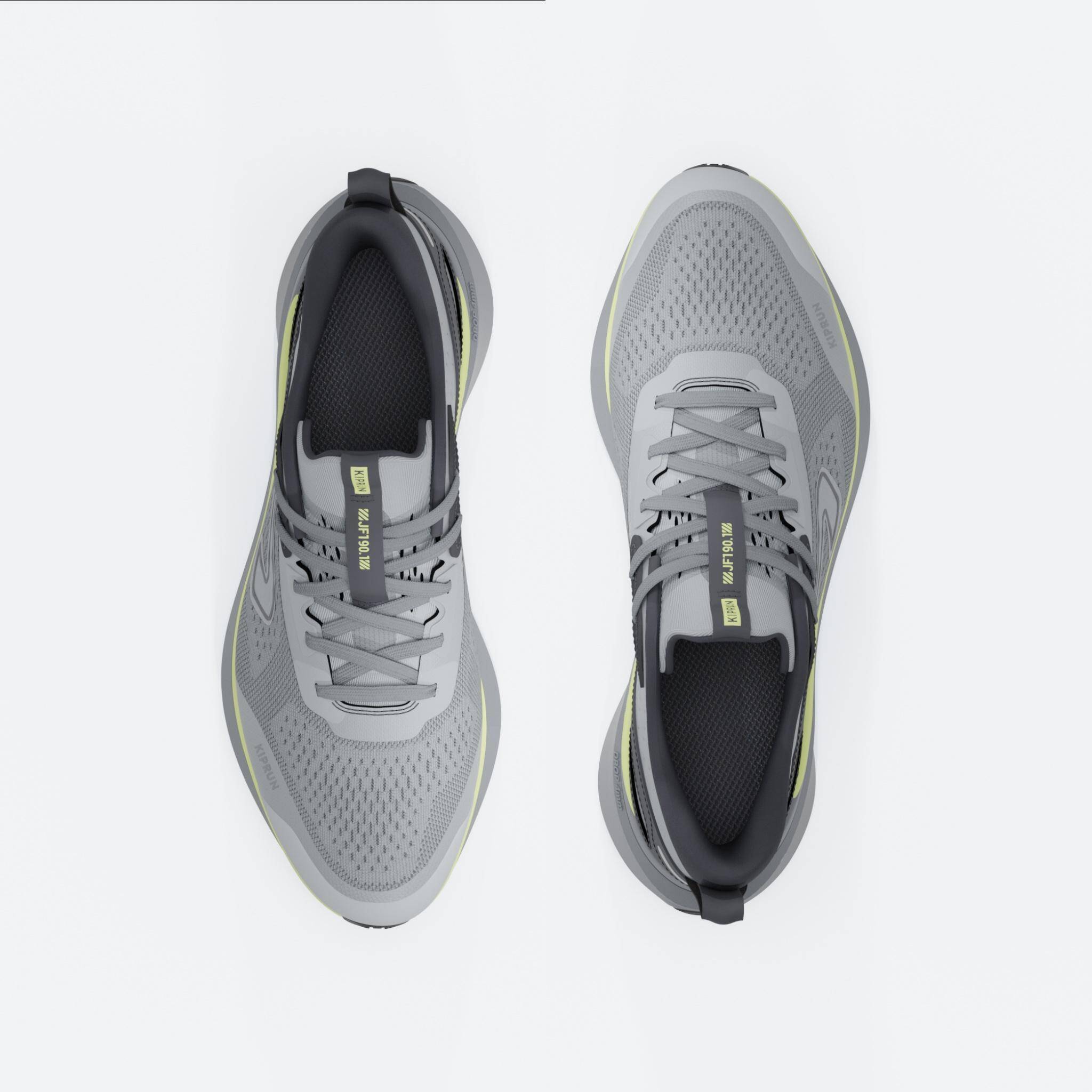 Men Running Shoes Superior Grip Cushioned Upto 20km/week, Jogflow 190.1 - Grey -  3