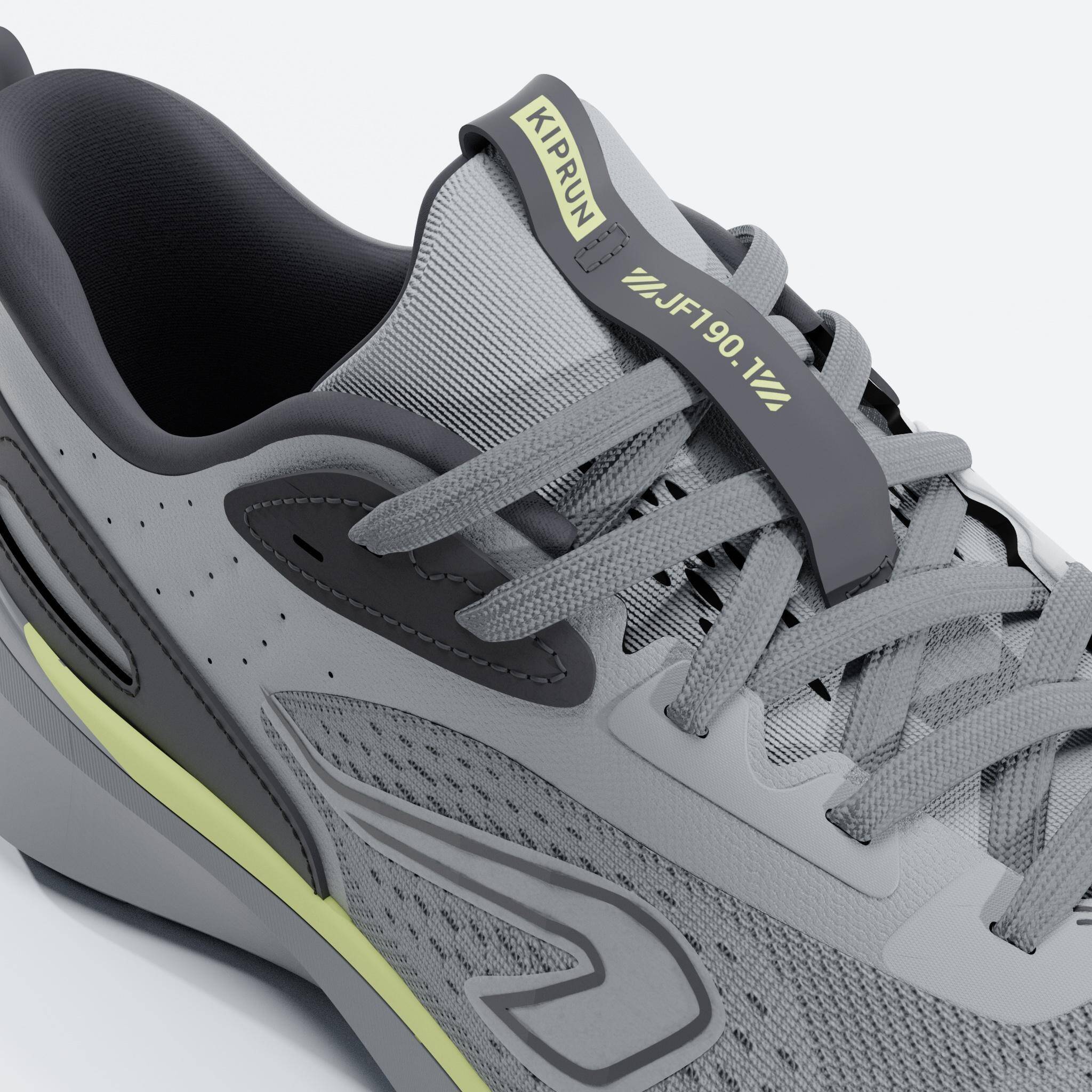 Men Running Shoes Superior Grip Cushioned Upto 20km/week, Jogflow 190.1 - Grey -  5