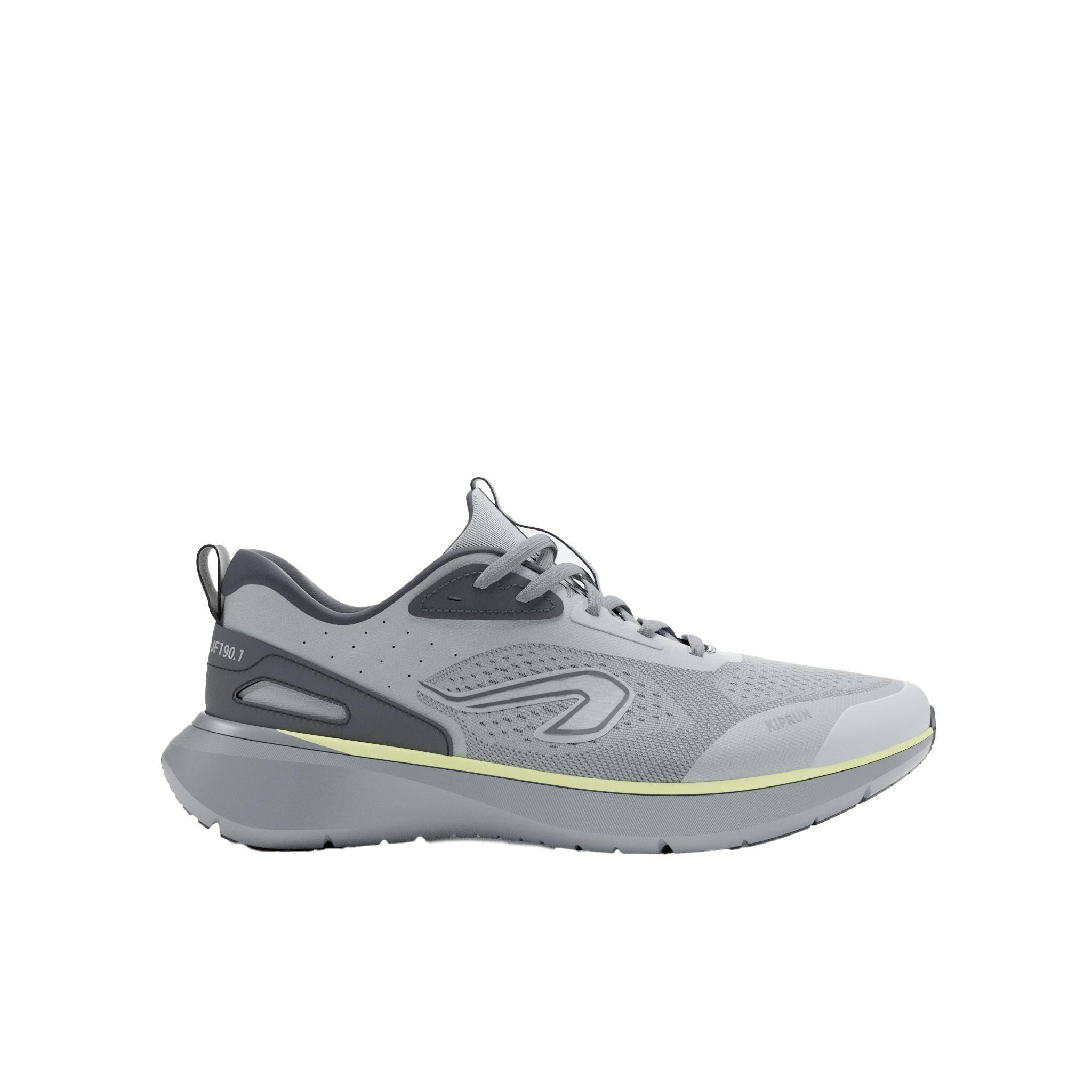 Men Running Shoes Superior Grip Cushioned Upto 20km/week, Jogflow 190.1 - Grey -  2