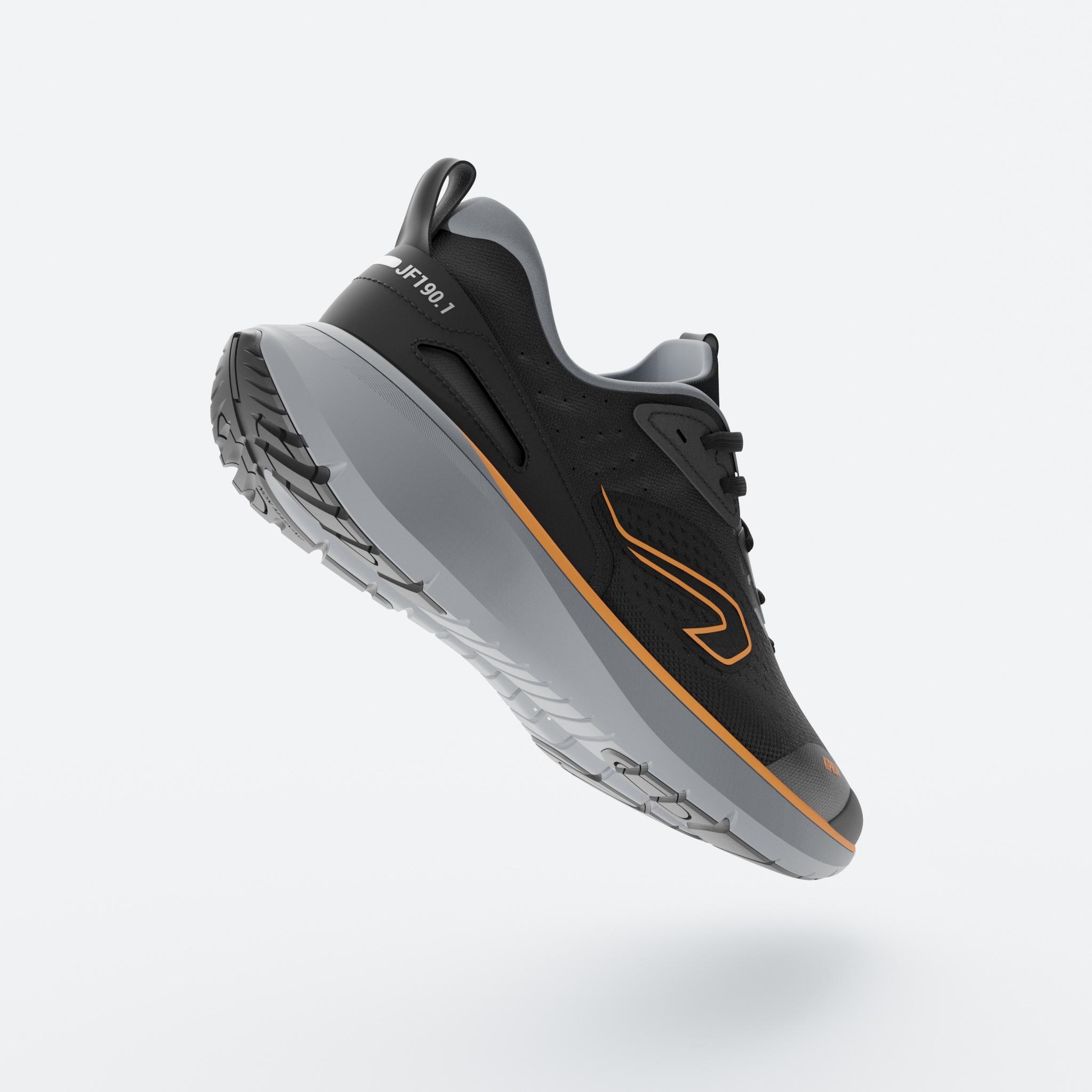 Men Running Shoes Superior Grip Cushioned Upto 20km/week, Jogflow 190.1 - Black