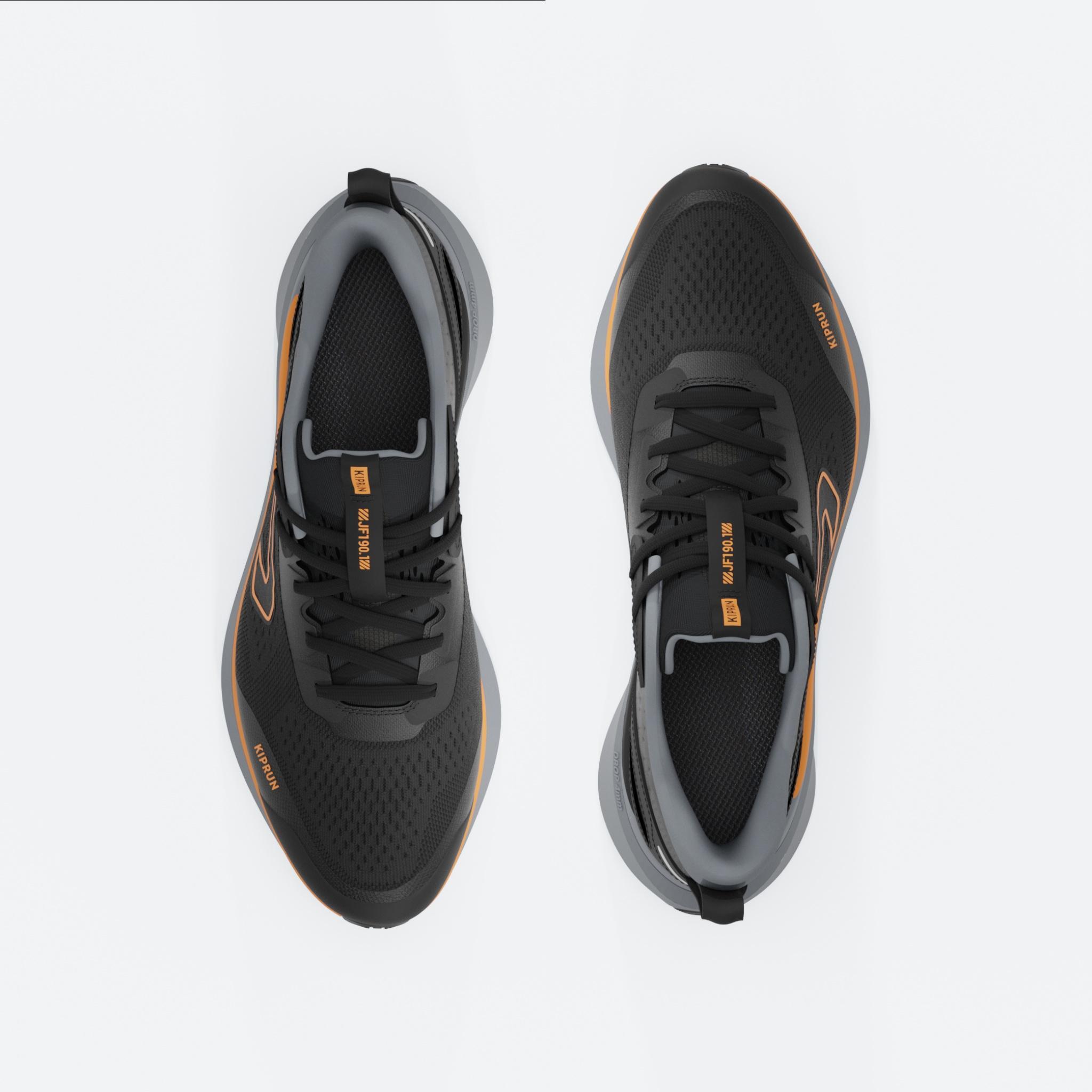 Men Running Shoes Superior Grip Cushioned Upto 20km/week, Jogflow 190.1 - Black