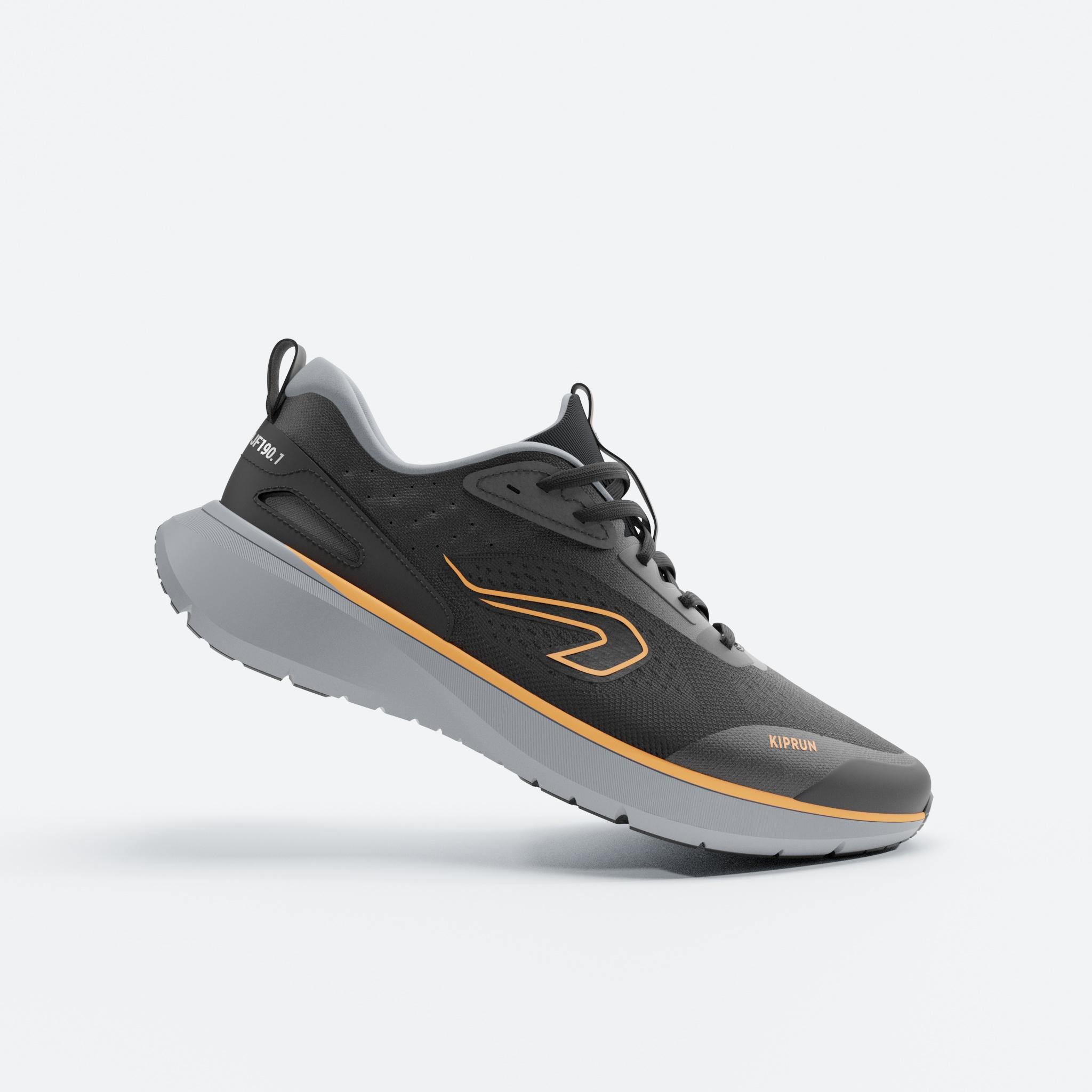 Men Running Shoes Superior Grip Cushioned Upto 20km/week, Jogflow 190.1 - Black