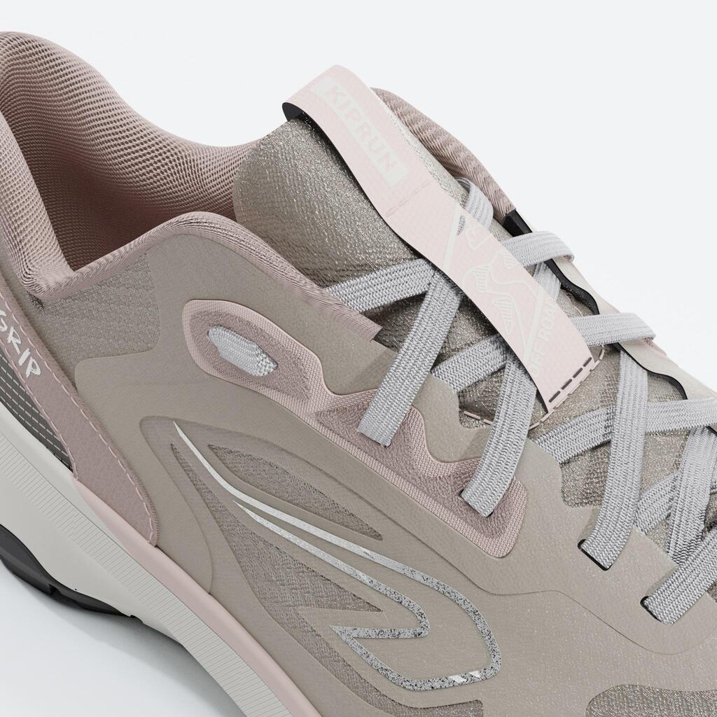 Chaussures Running et Trail Femme, Kiprun  JF190 Grip Gris Rose