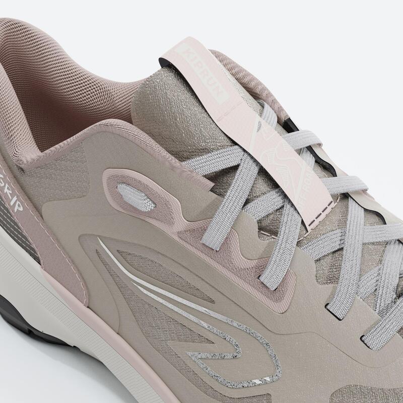 Hardloopschoenen trailschoenen dames JF190 Grip beige roze