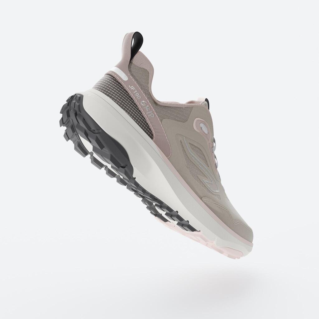 Chaussures Running et Trail Femme, Kiprun  JF190 Grip Gris Rose