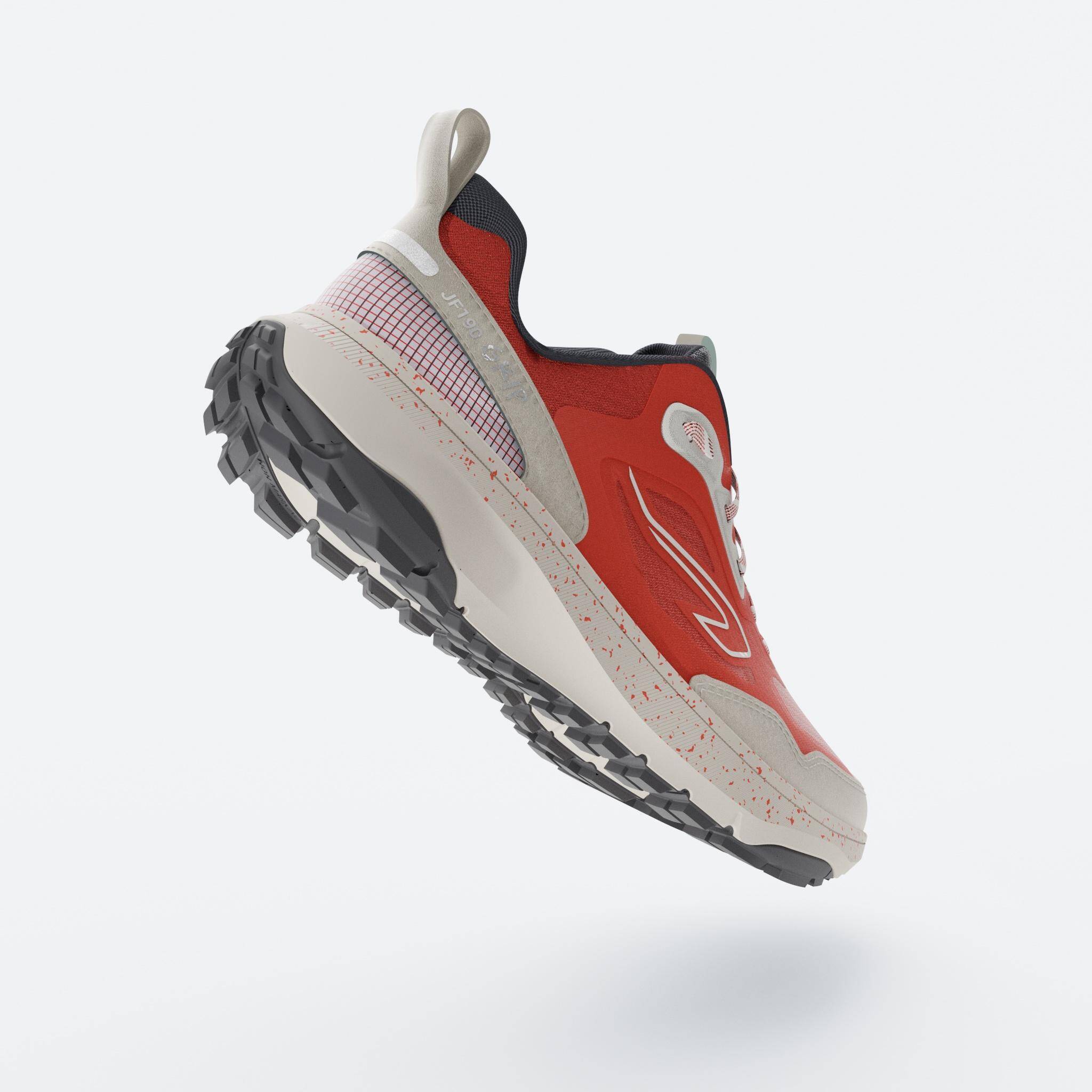 Men Running and Trail Running Shoes, Kiprun JF 190 Grip  - Flame Orange -  5