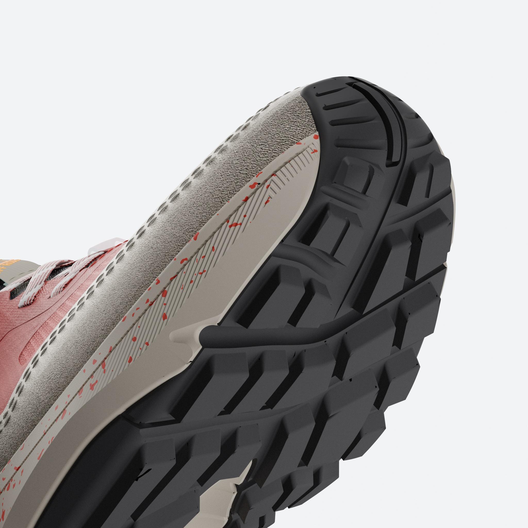 Men Running and Trail Running Shoes, Kiprun JF 190 Grip - Flame Orange