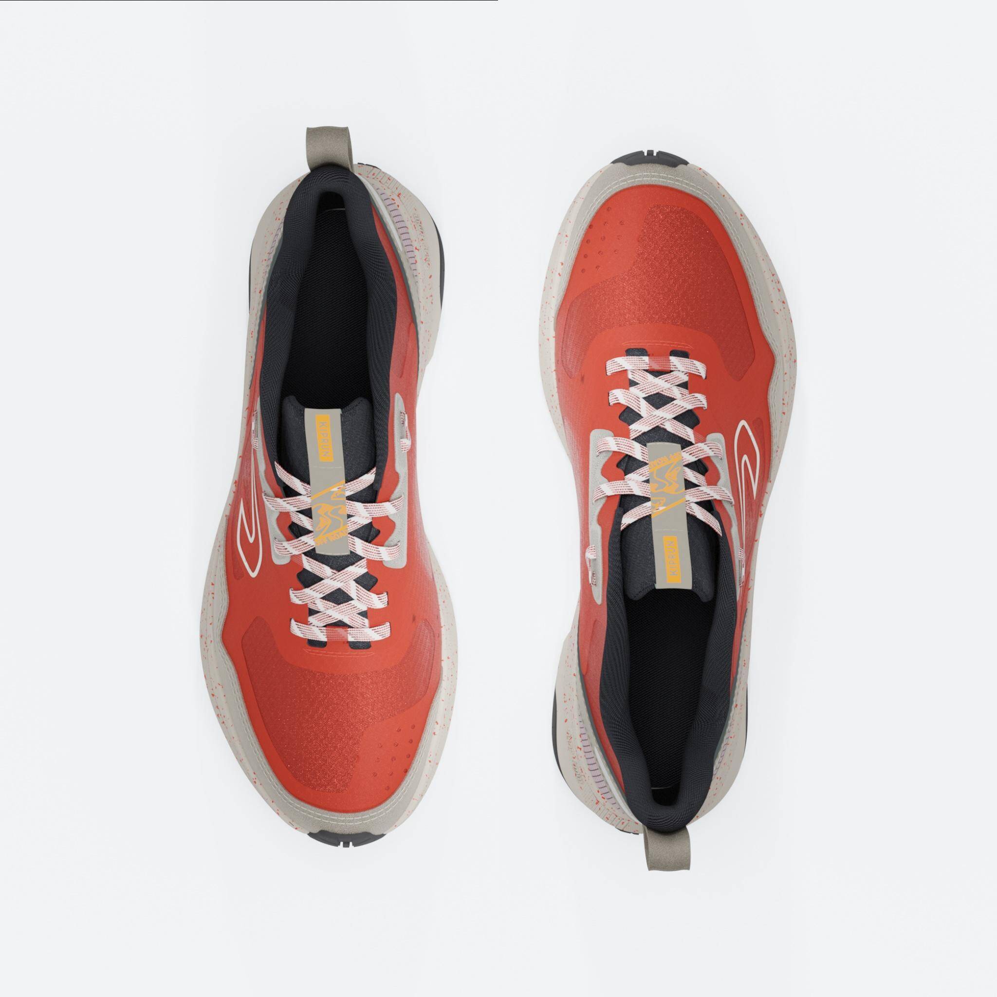 Men Running and Trail Running Shoes, Kiprun JF 190 Grip  - Flame Orange -  3