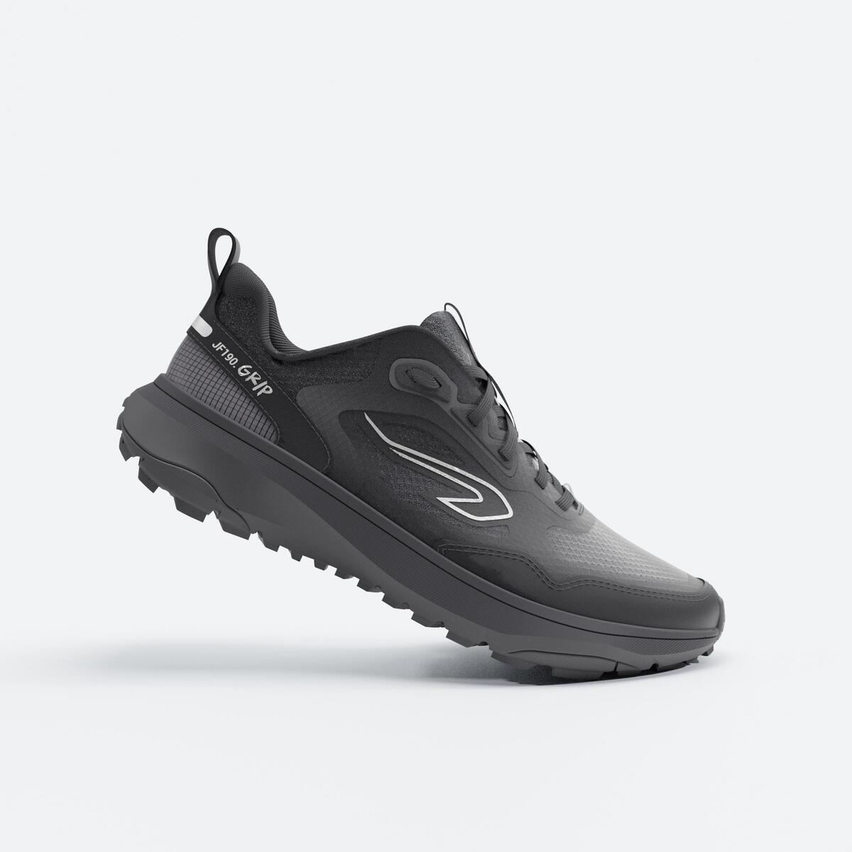 Chaussures Running et Trail Homme, Kiprun JF 190 grip Full Black