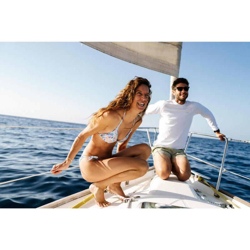 Bustieră de baie tip triunghi surf Mae Flori Preerie multicoloră Damă