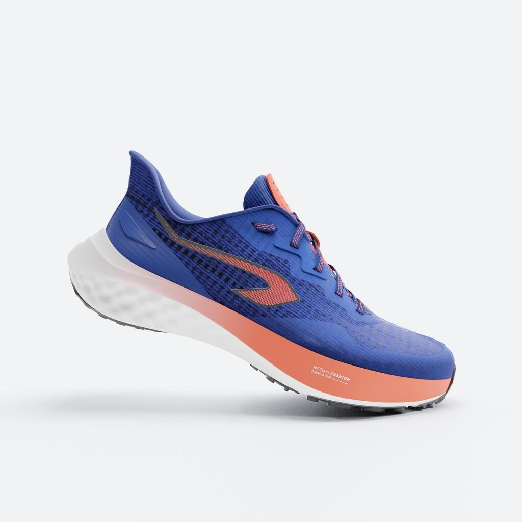 Modro-rdeči tekaški copati KIPRUN K500 FAST za otroke 