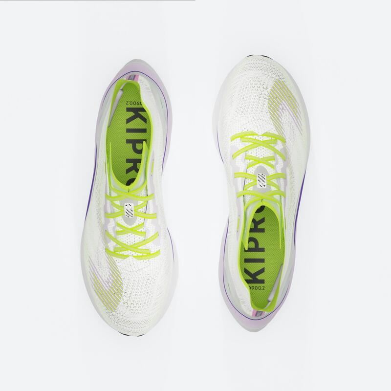 Hardloopschoenen voor dames KD900.2 wit geel