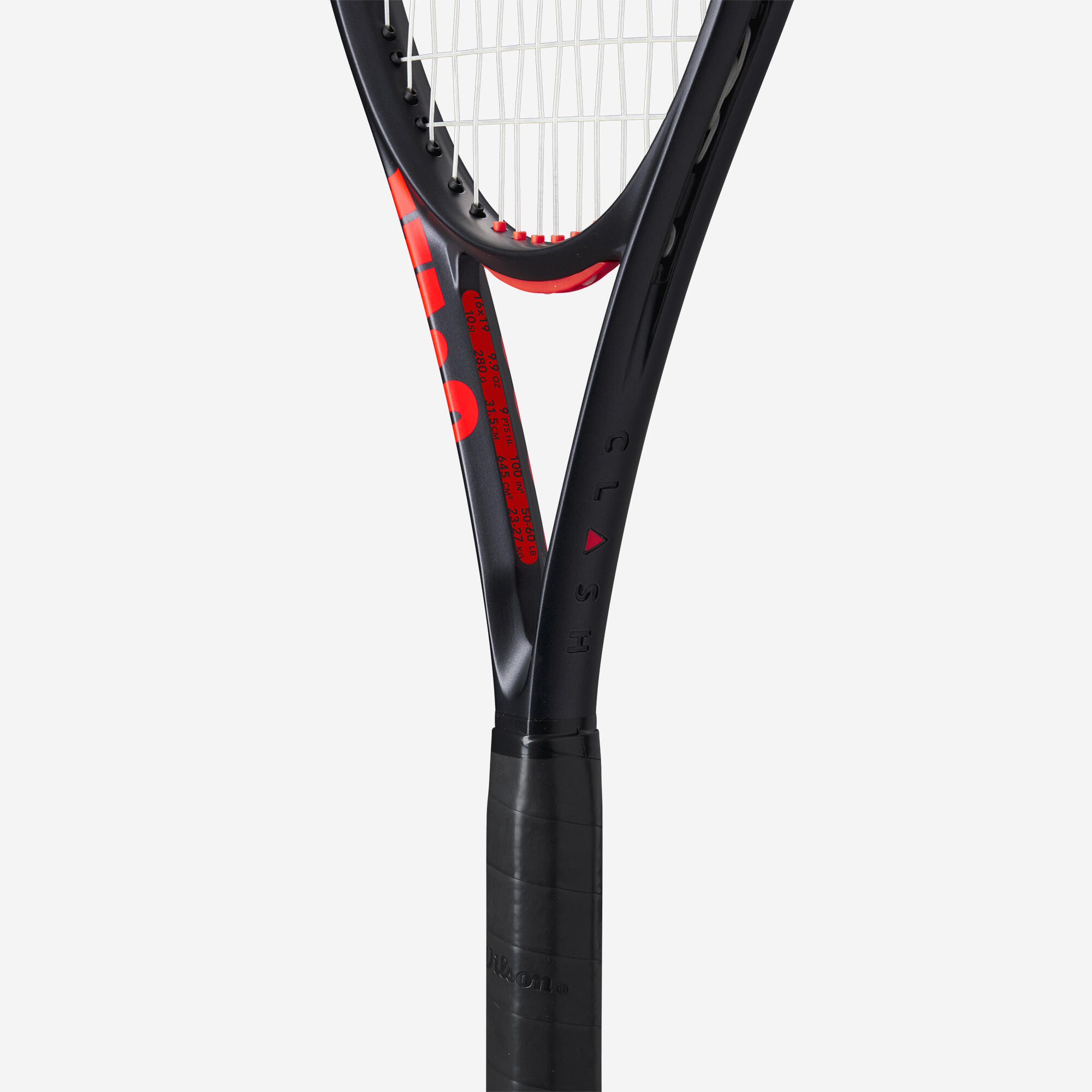 Tennisschläger für Erwachsene, Wilson Clash 100 L V3 schwarz orange 4/6