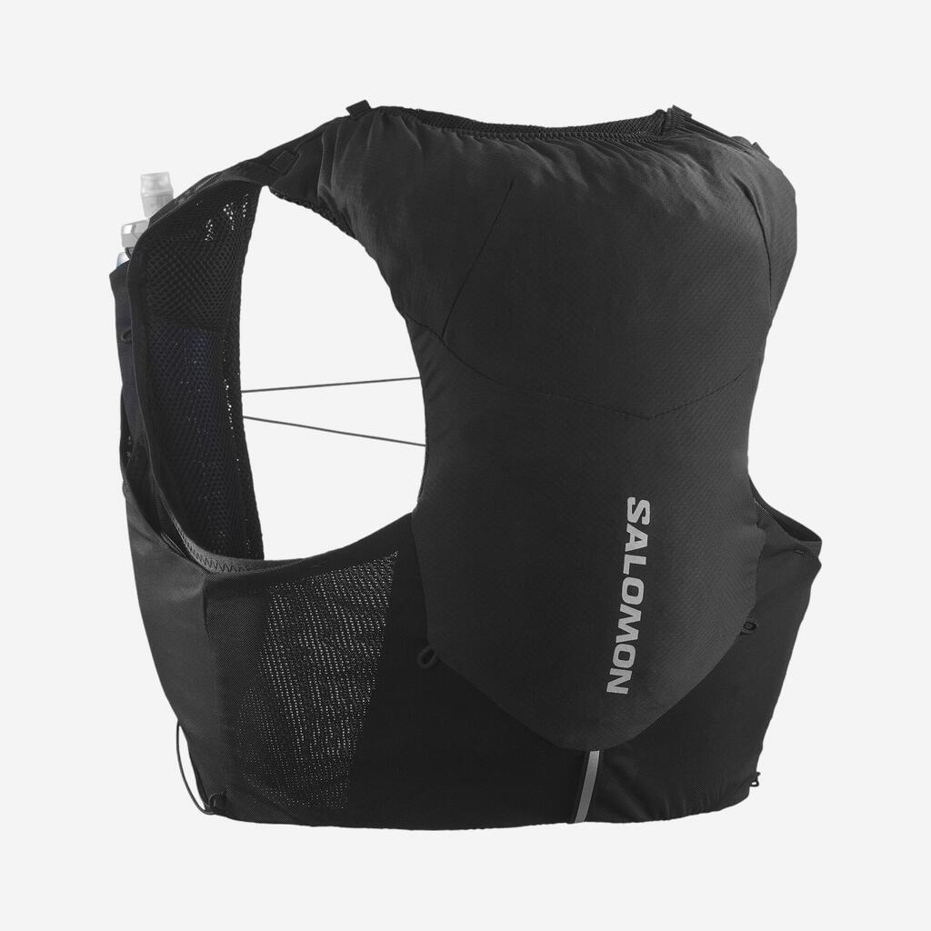 Trail Running hydration bag with flasks, Salomon ADV SKIN 5L Black