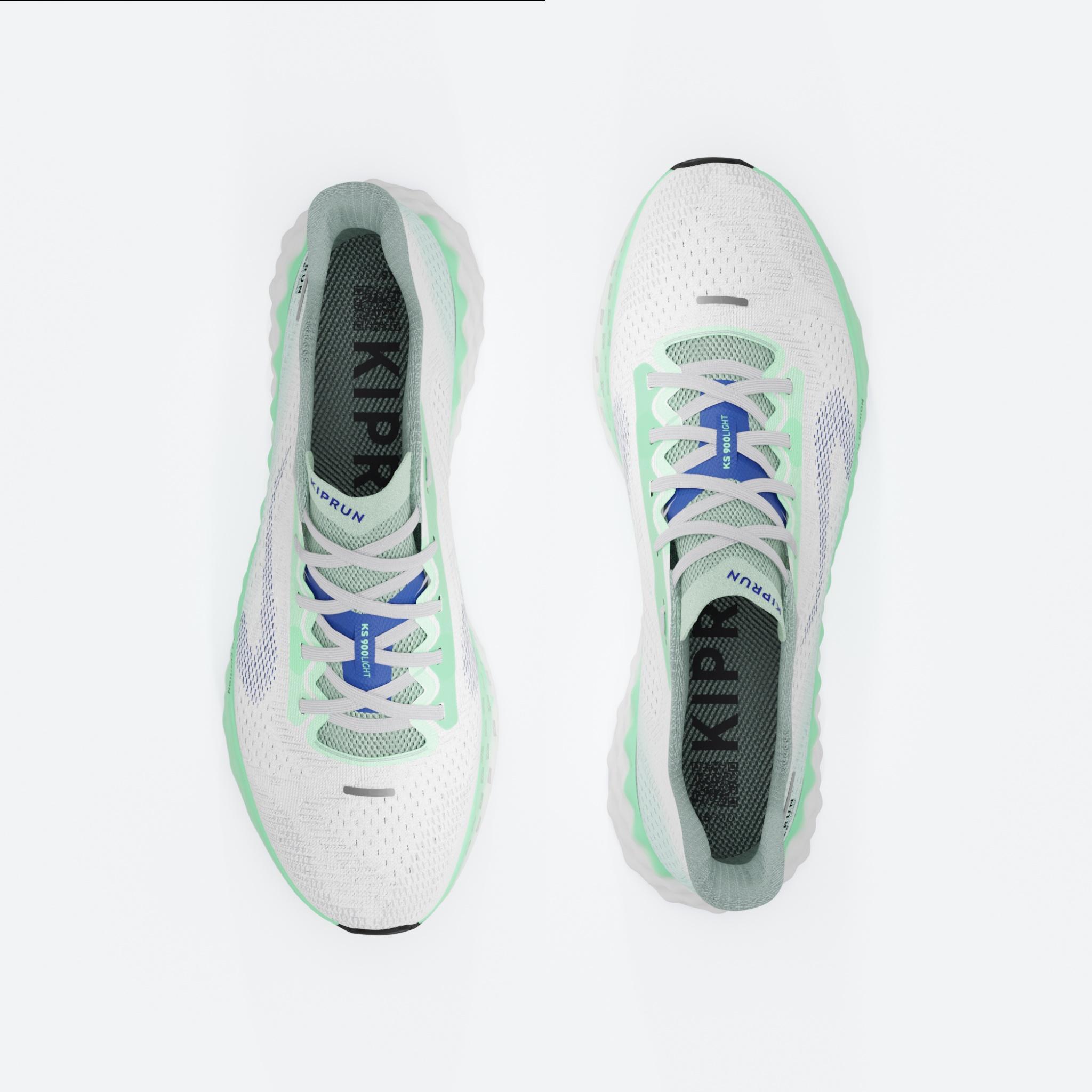 KIPRUN KS900 Light Men's running shoes - White/Green 7/9
