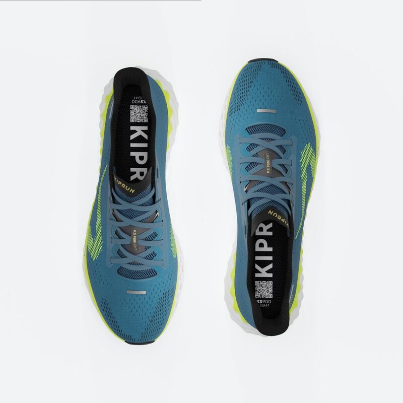 Hardloopschoenen voor heren KS900 Light blauw/geel