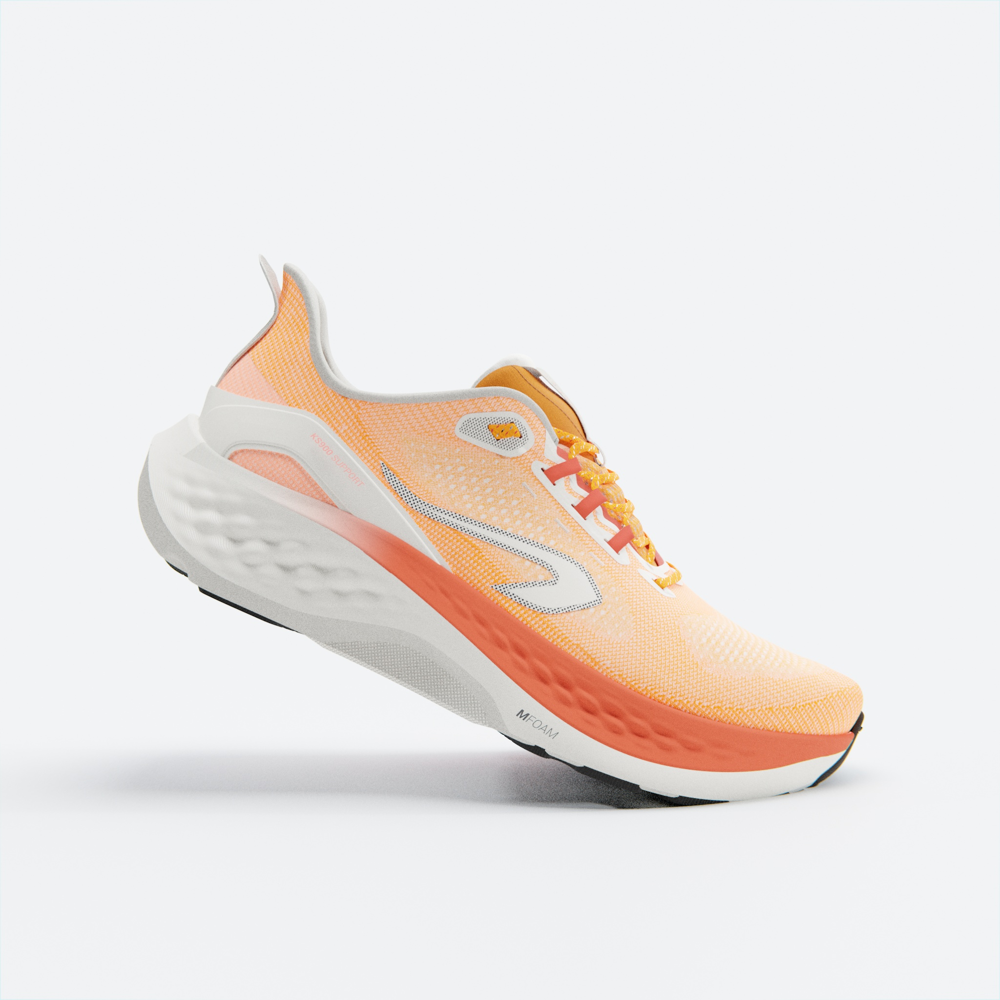 Chaussures de running route homme - kiprun ks900 support jaune & rouge - Textile athlétisme - KIPRUN- Clubs - Entreprises - Collectivités - Associations