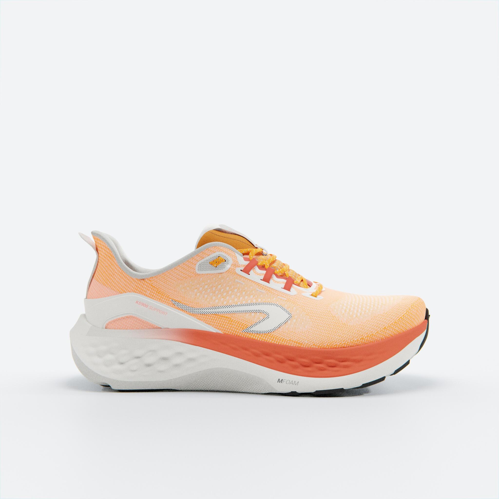 Men's road running shoes - Kiprun KS900 Support Yellow & Red 3/6