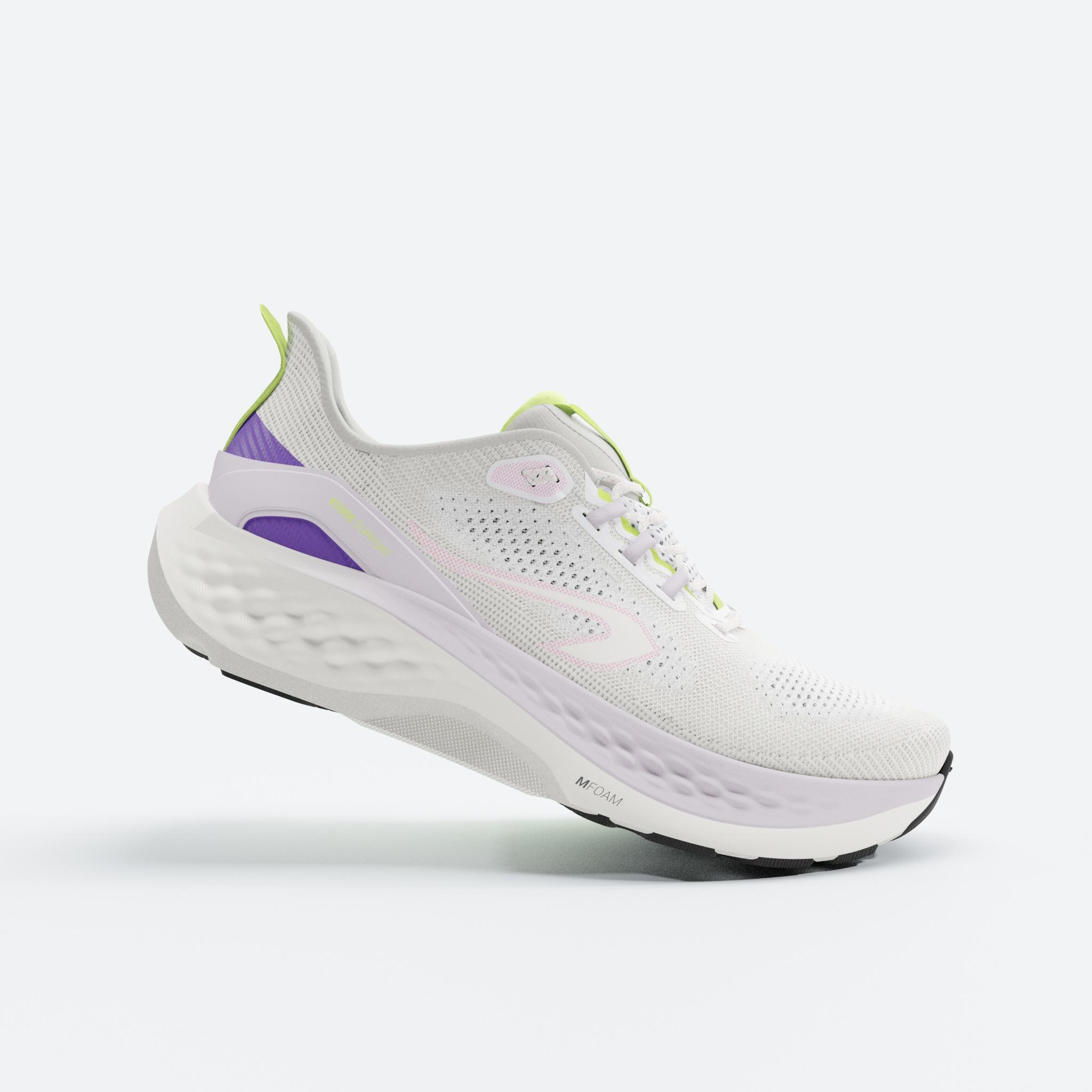 Women's Road Running Shoes - Kiprun KS900 Support White & Pink