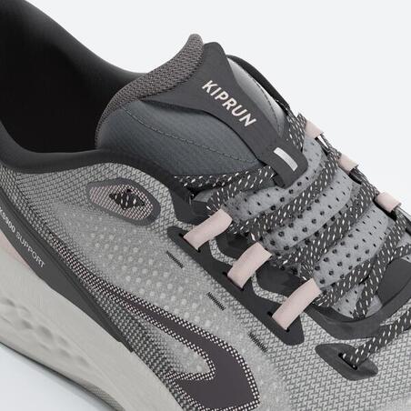 Кросівки жіночі Kiprun KS900 Support для бігу чорні/рожеві