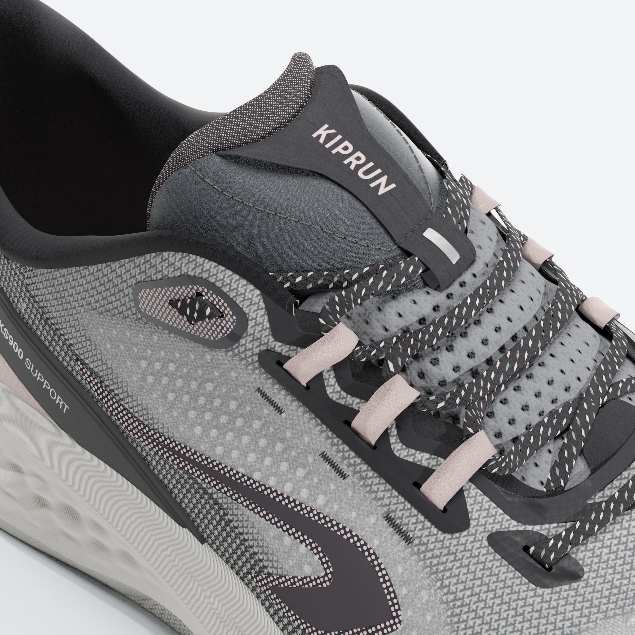 Laufschuhe Damen - KS900 Support schwarz/rosa 6/7