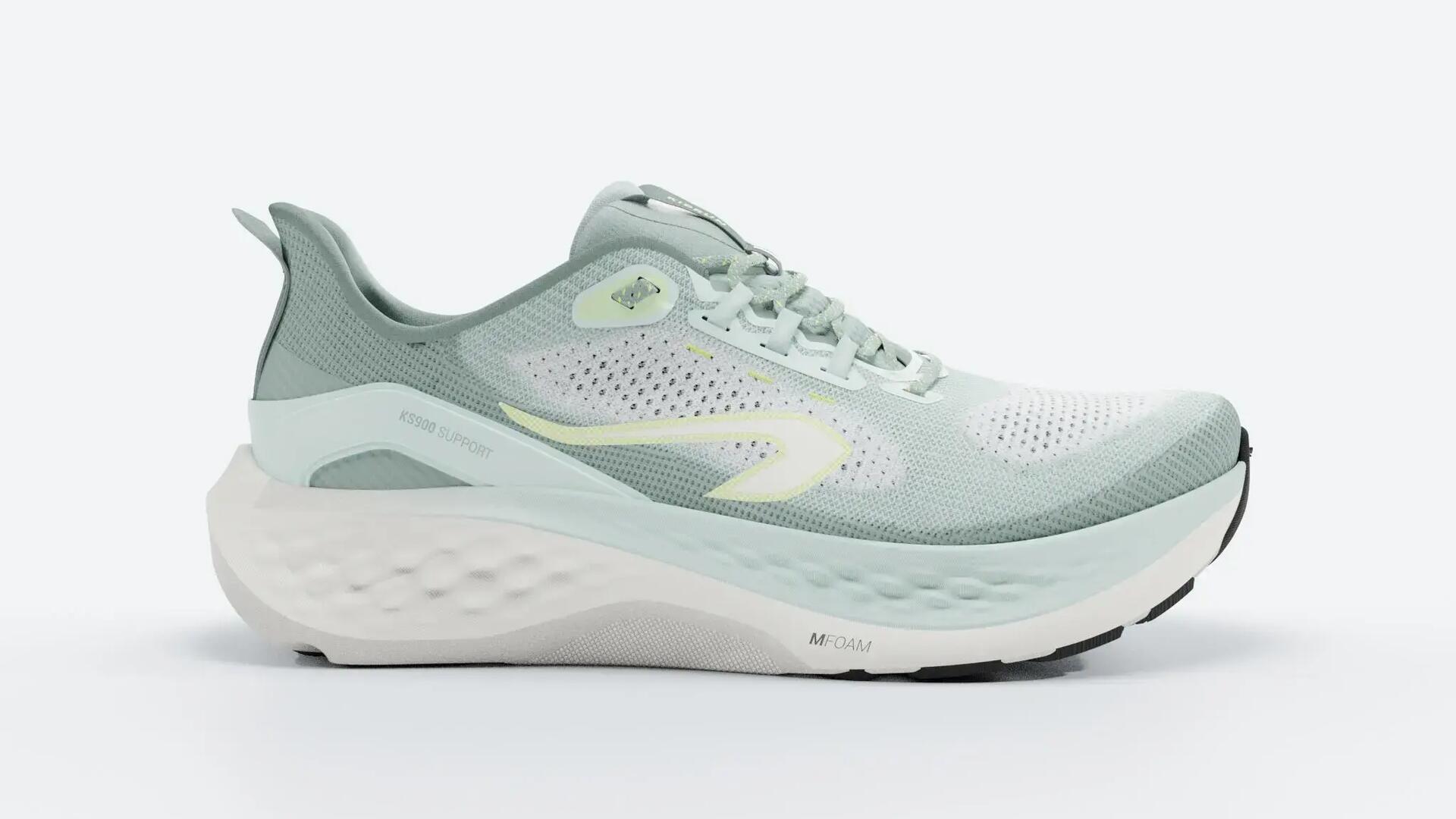 Chaussures de running sur route Femme - Kiprun KS900 Support - Vert et kaki