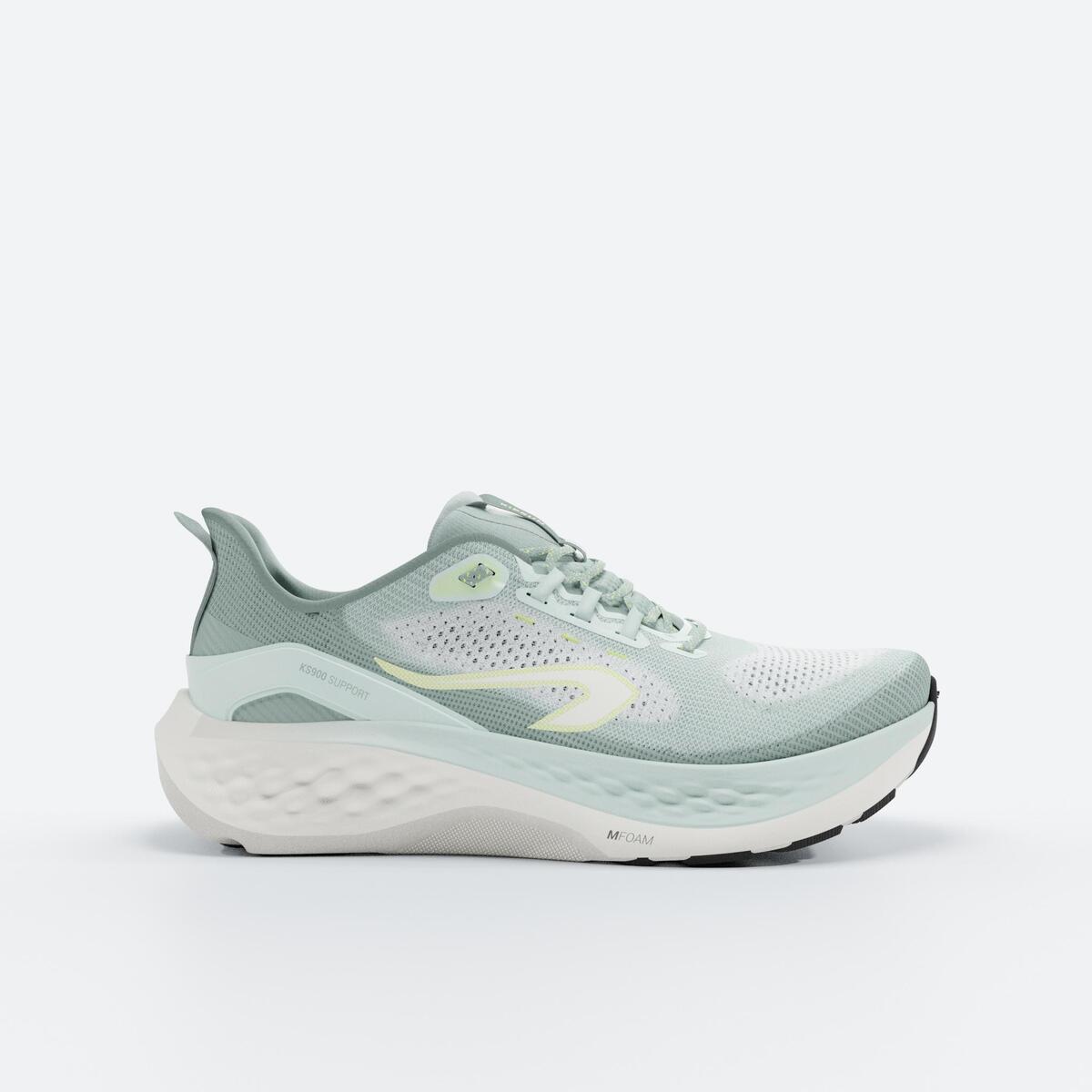 Chaussures de running route Femme - Kiprun KS900 Support - Vert & Kaki