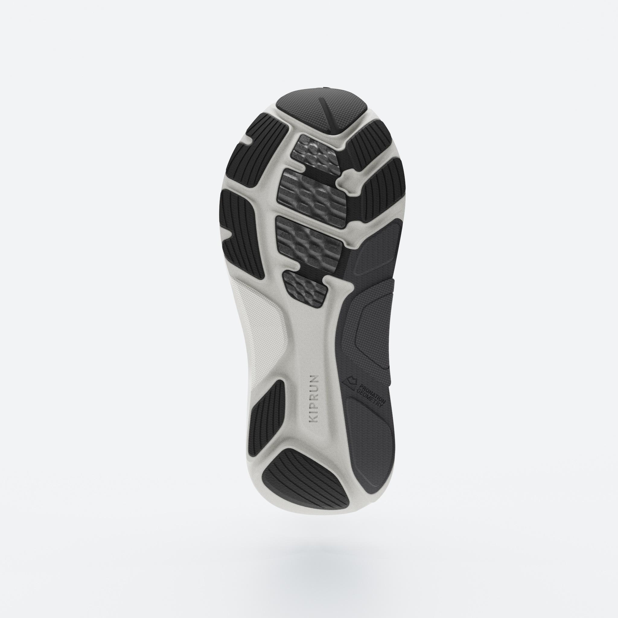 Men's road running shoes - Kiprun KS900 Support Black & White 4/7