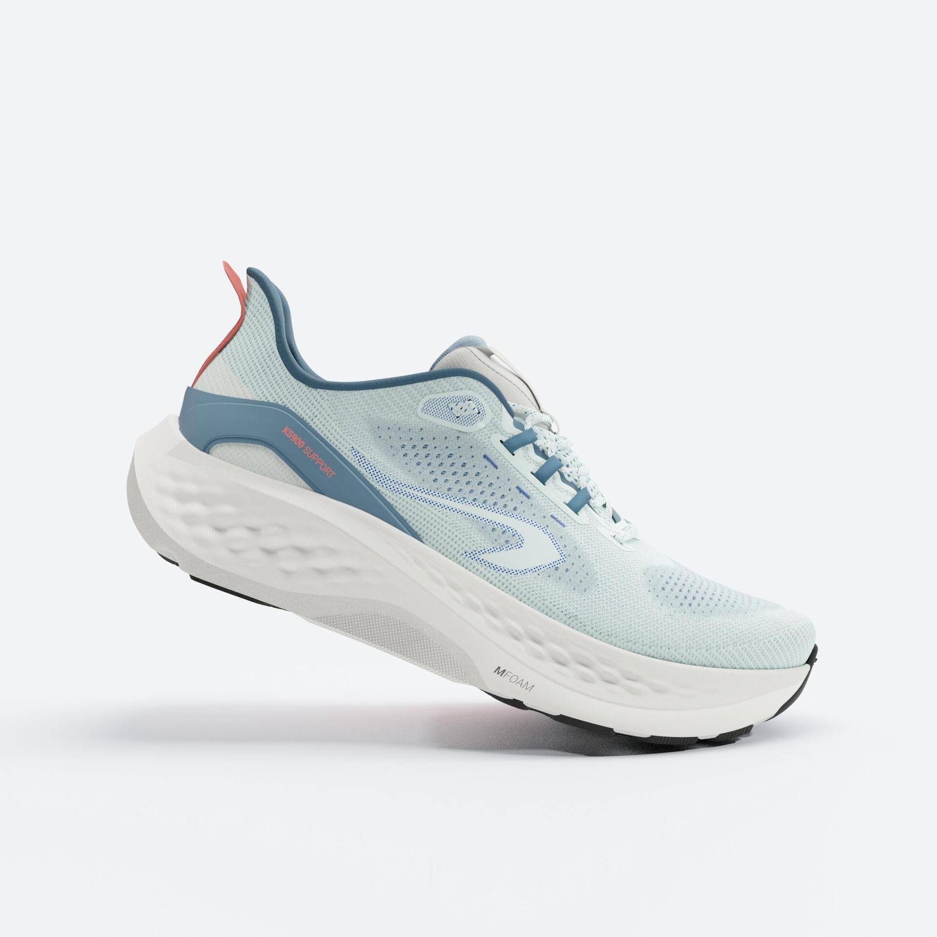 男款長距緩震穩定支撐跑鞋(適合過度內旋、扁平足) KS900 Support－藍綠色