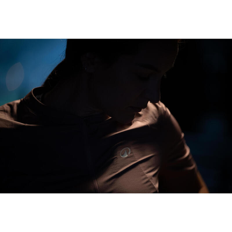 Maillot vélo manche courte femme cargo, Rose taupe
