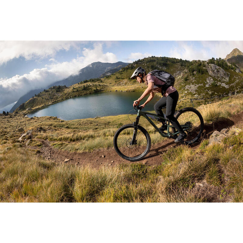 Maillot vélo manche courte femme cargo, Rose taupe