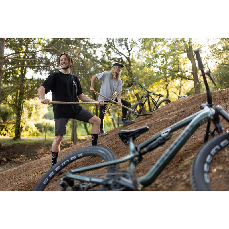 All-mountain mountainbike full suspension Feel 700 S groen