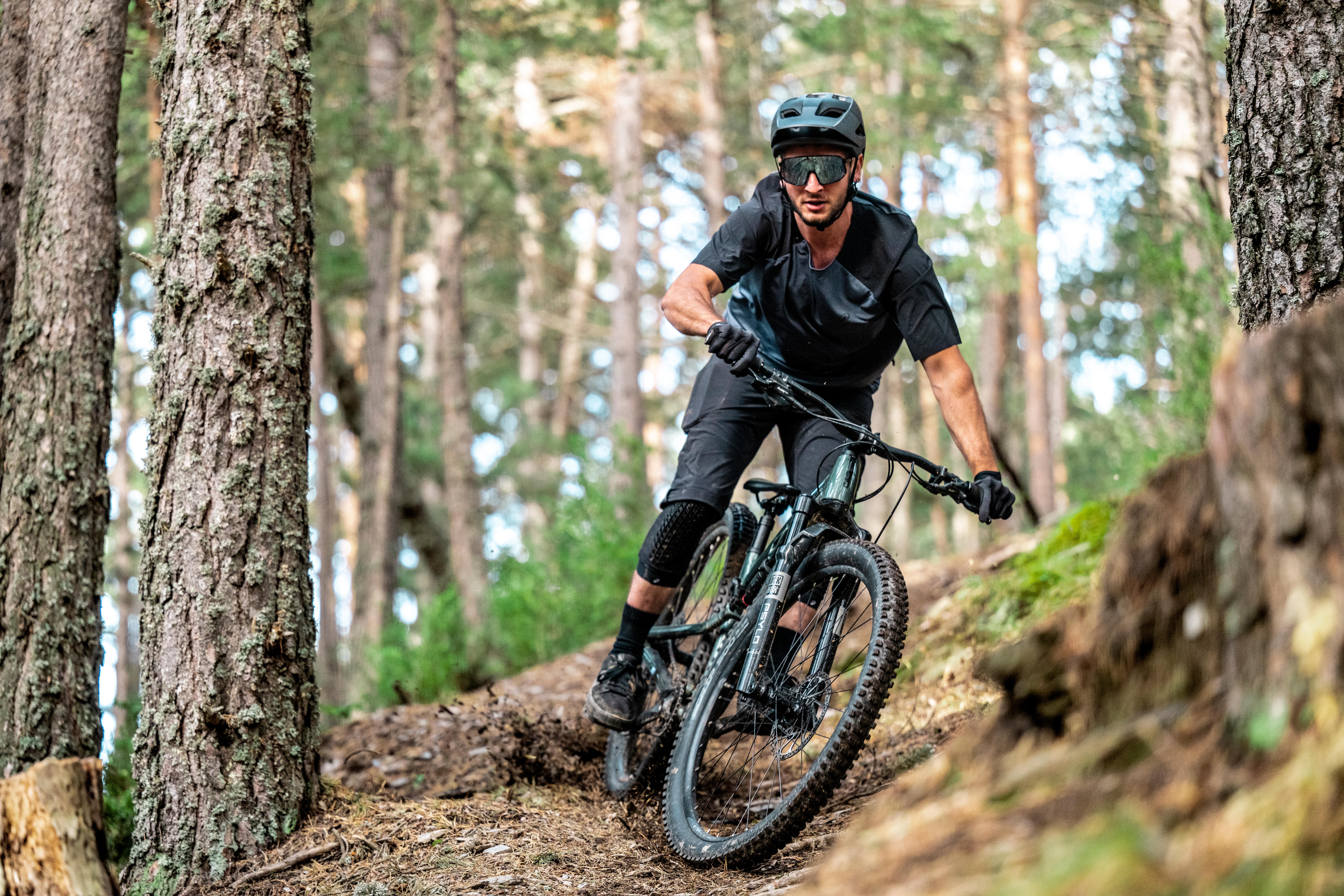 Chandail de vélo à manches courtes homme – cargo gris/noir - ROCKRIDER