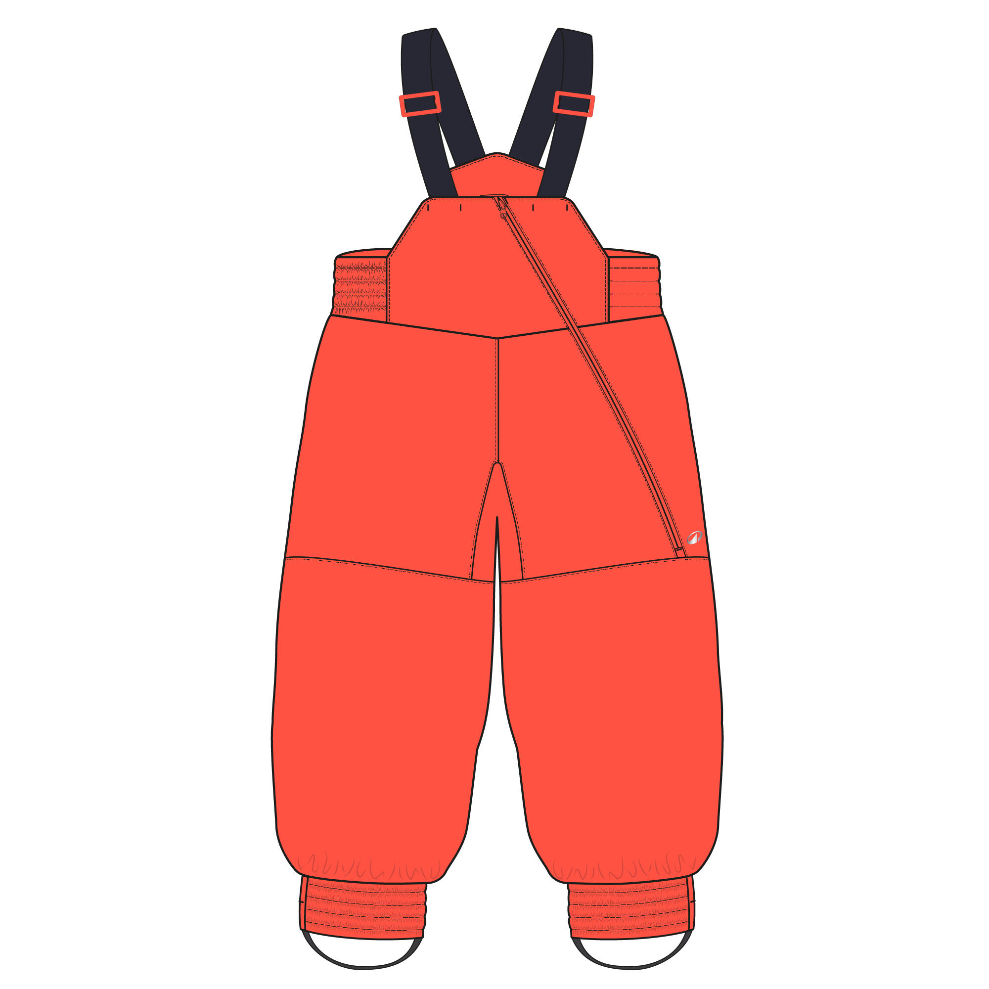 Kids’ Warm Ski Bib Pants, 500 Age 1–5 - WEDZE